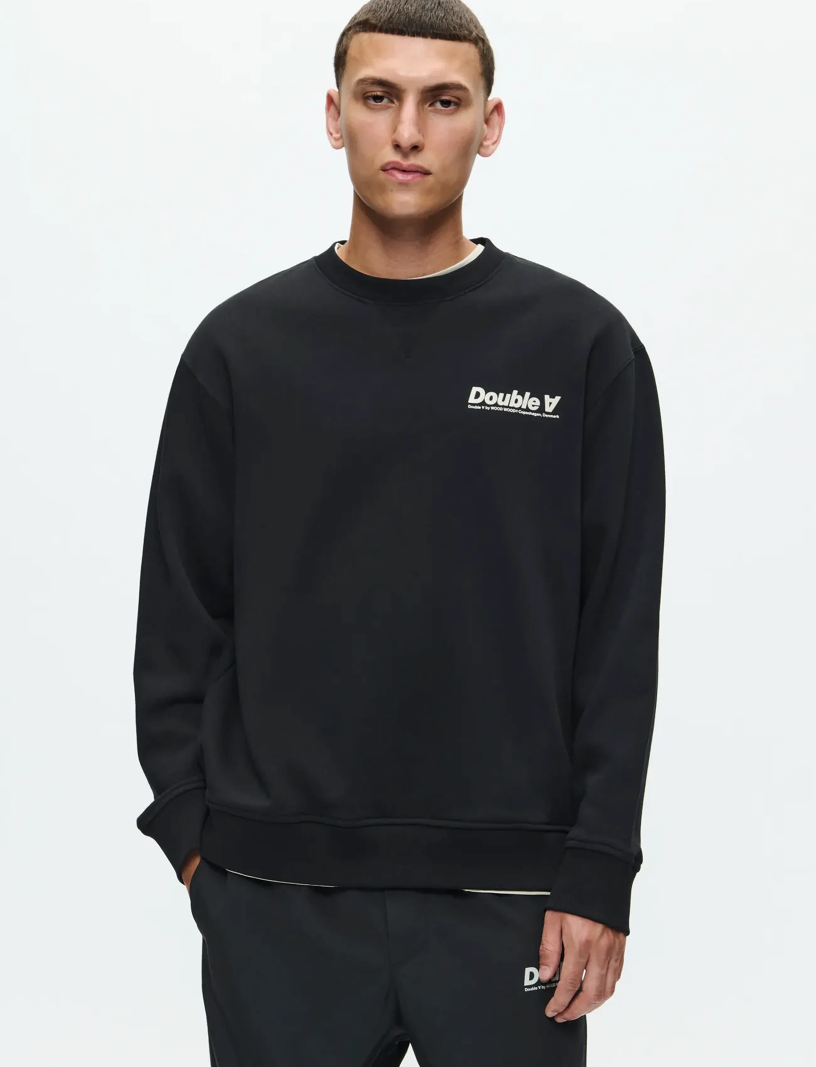 WOOD WOOD - WWJames crew neck doublesun 25219 - shoppa efter stil - black - 4