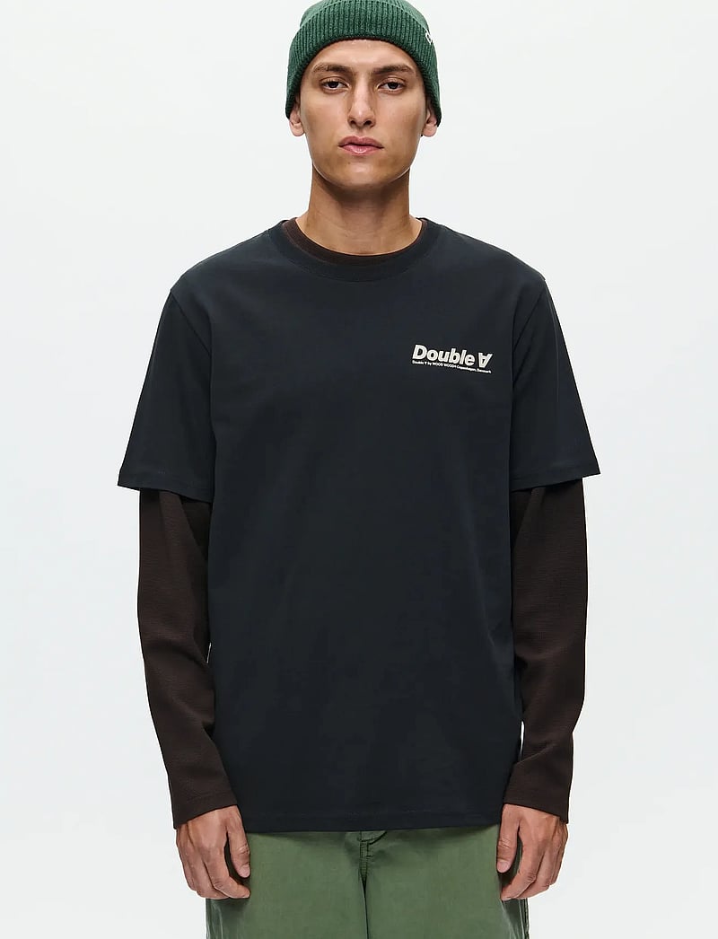 WOOD WOOD - WWAce tee doublesun 25220 - kurzärmelig - black - 5