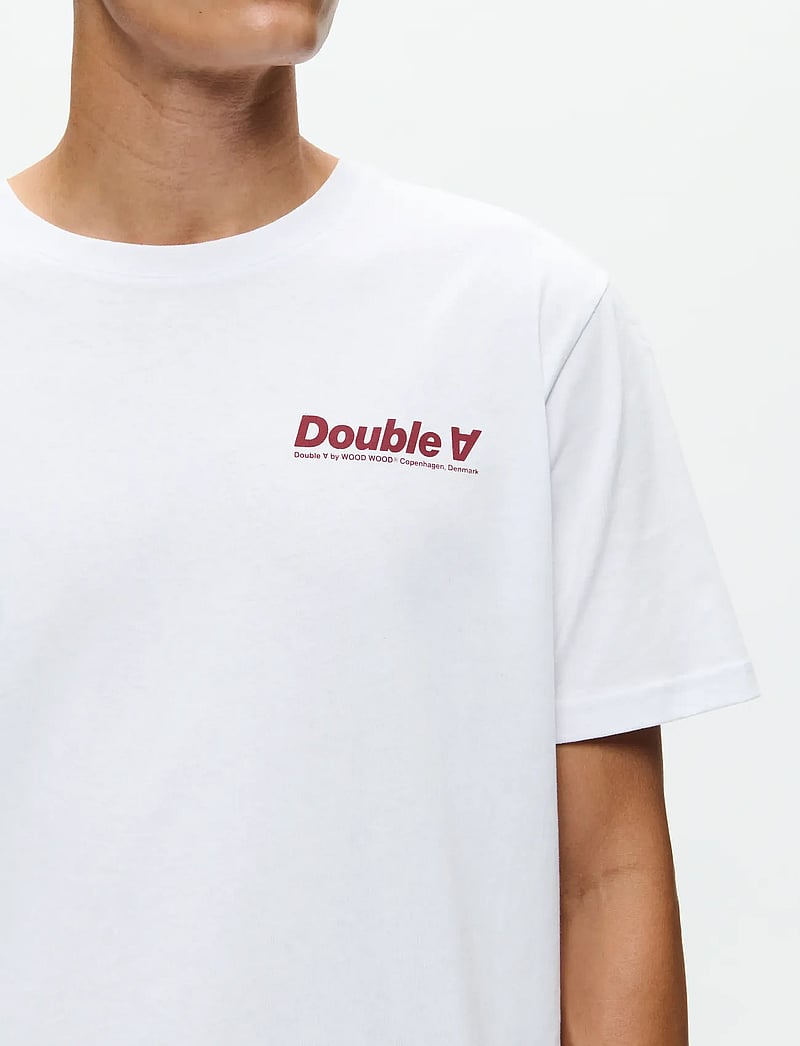 WOOD WOOD - WWAce tee doublesun 25220 - kortärmade t-shirts - bright white - 5