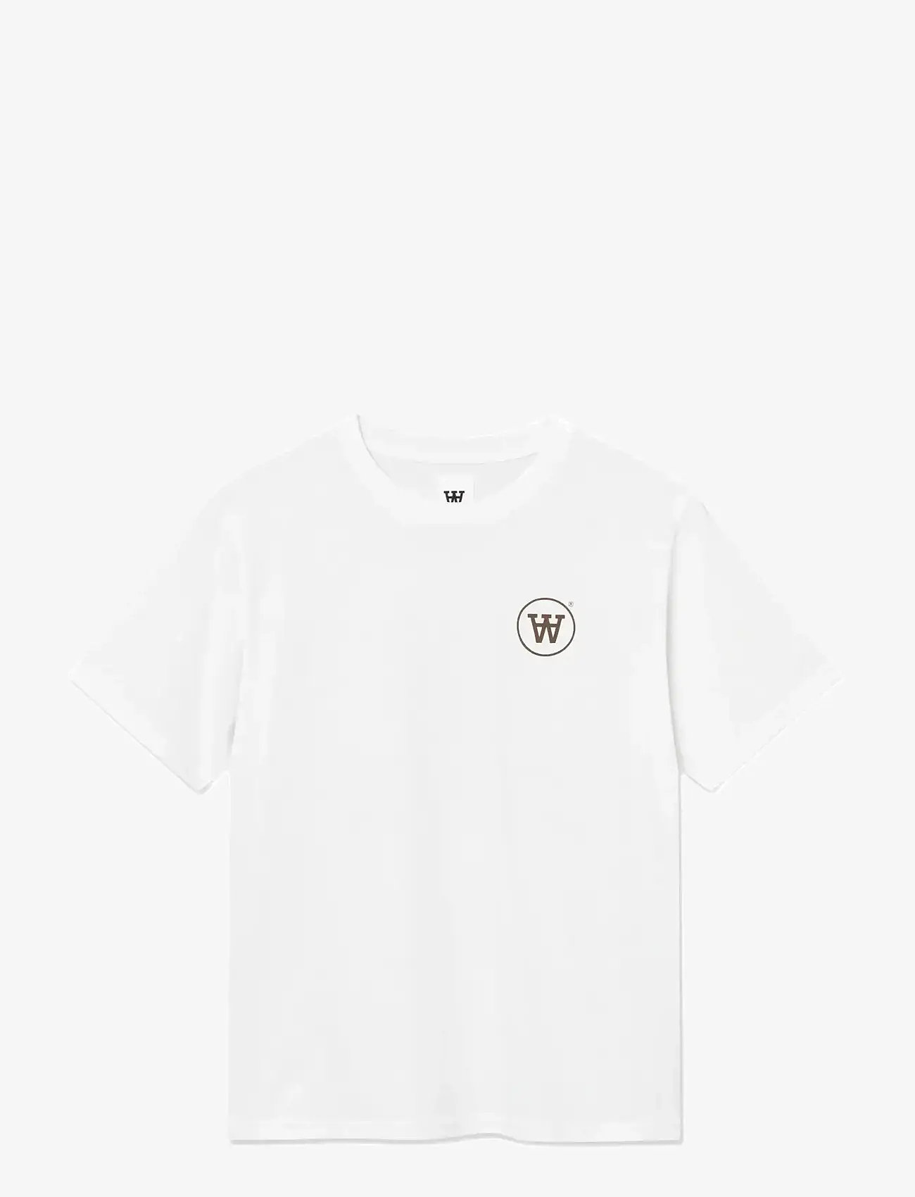 WOOD WOOD - WWAce tee craack 25220 - kortærmede t-shirts - bright white - 1