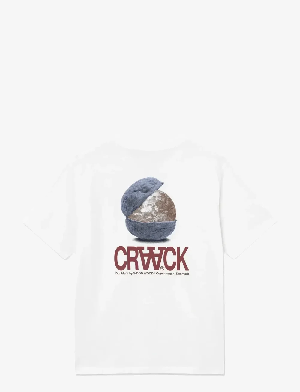 WOOD WOOD - WWAce tee craack 25220 - lühikeste varrukatega t-särgid - bright white - 2