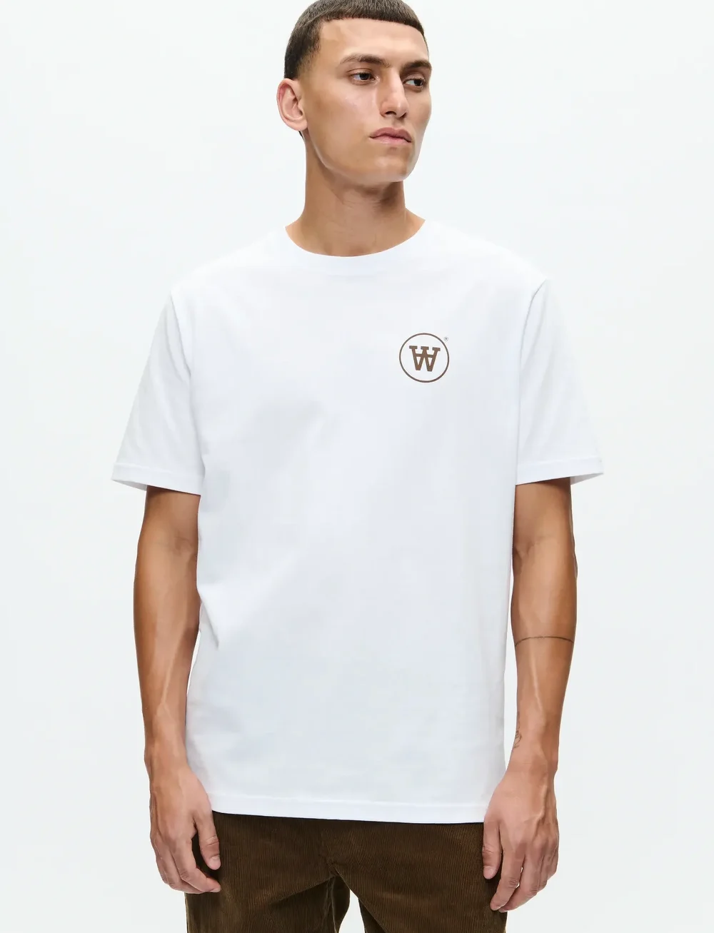 WOOD WOOD - WWAce tee craack 25220 - lühikeste varrukatega t-särgid - bright white - 3