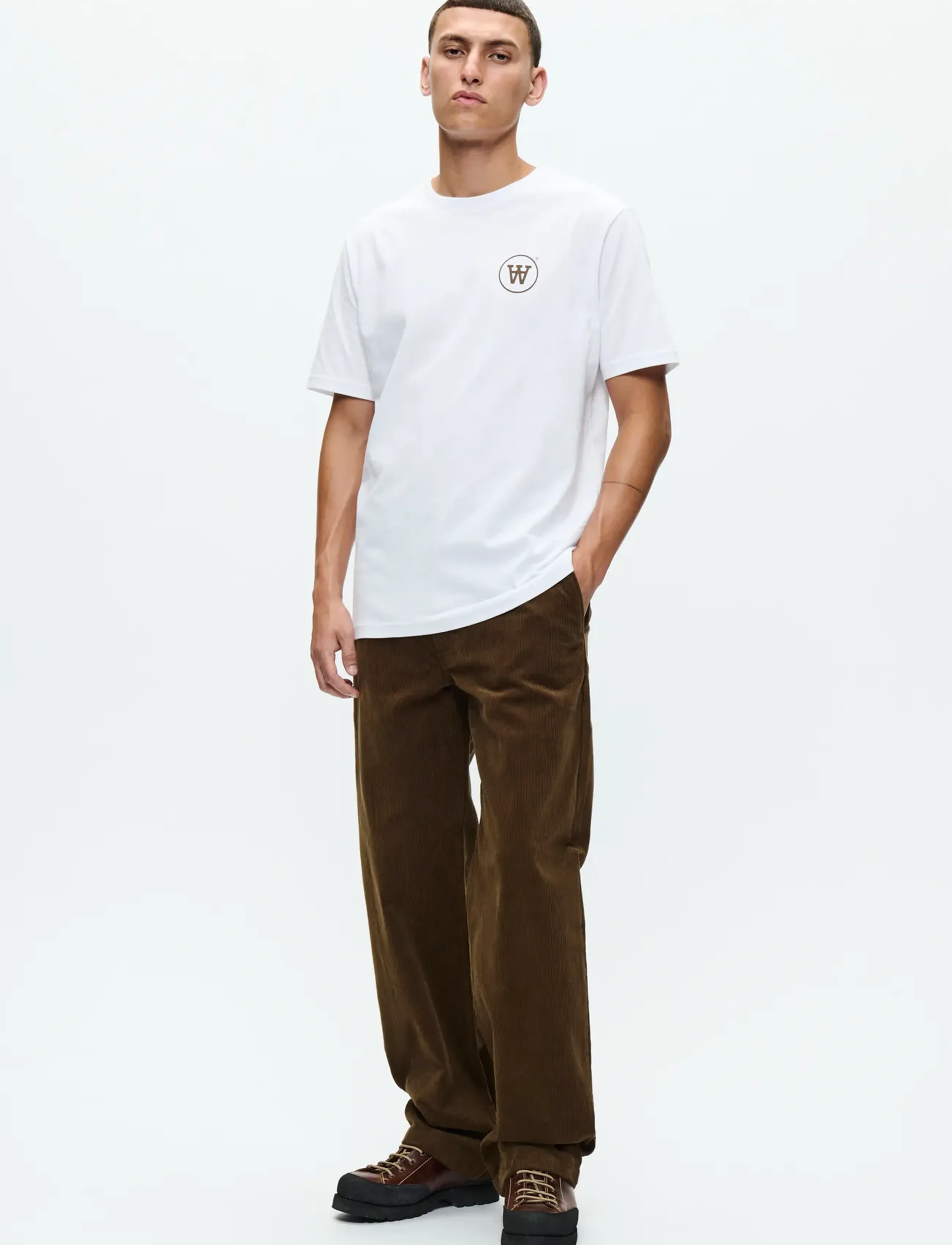 WOOD WOOD - WWAce tee craack 25220 - bright white - 4