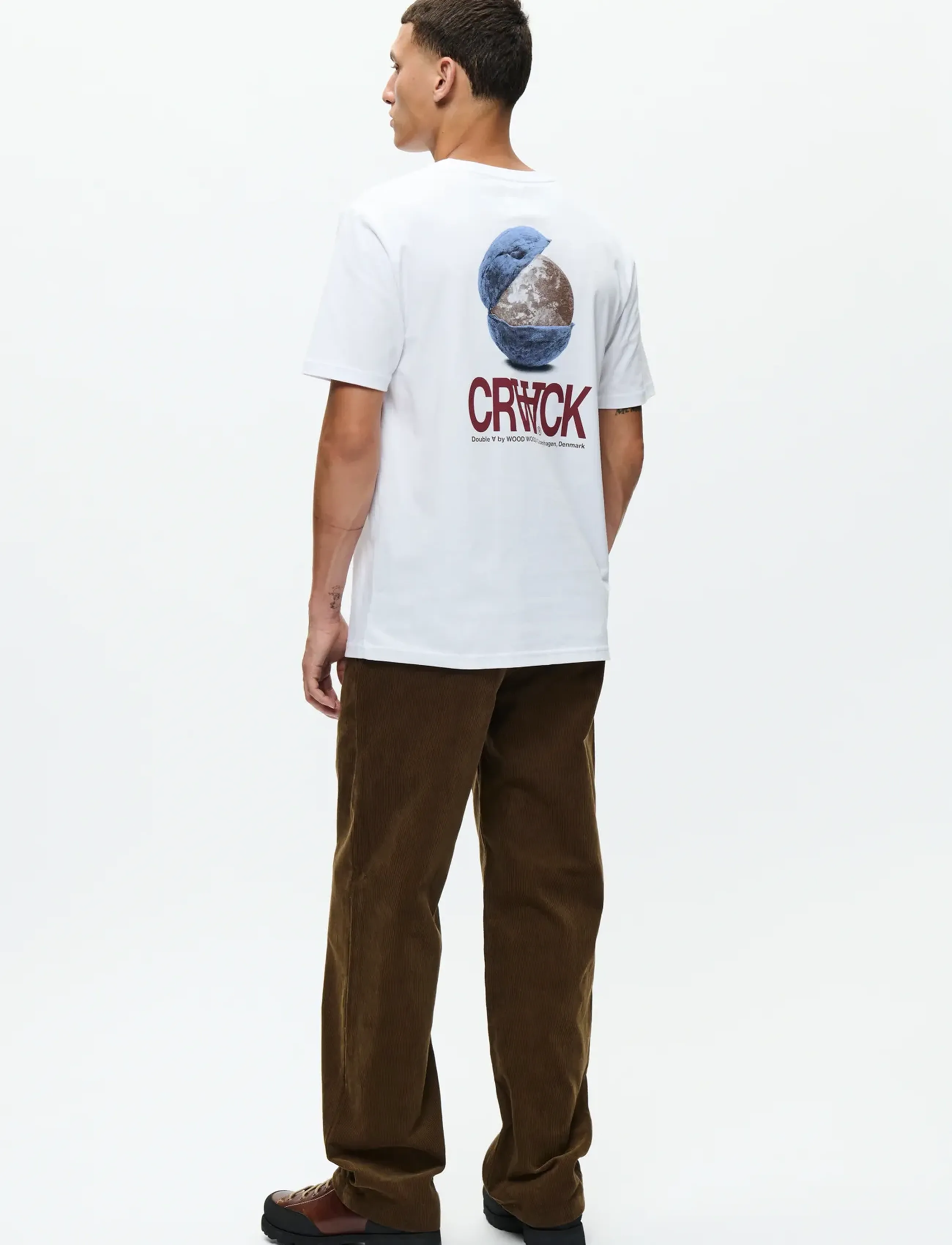 WOOD WOOD - WWAce tee craack 25220 - bright white - 5