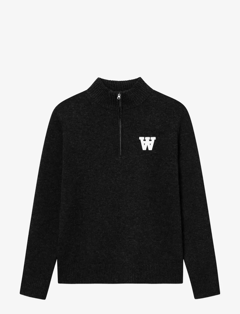 WOOD WOOD - WWTay half zipper 25081 - pullover mit halbem reißverschluss - black beauty - 0