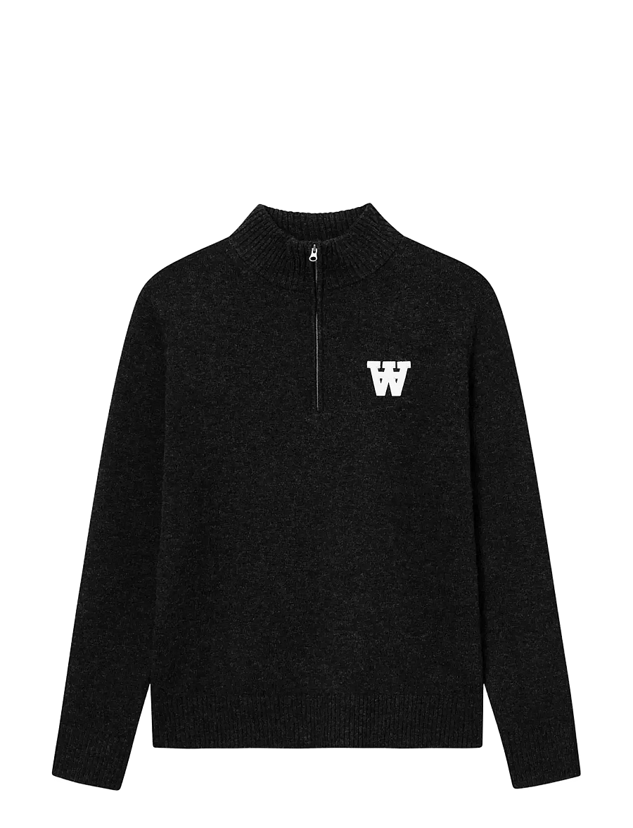 WOOD WOOD - WWTay half zipper 25081 - half zip jumpers - black beauty - 1