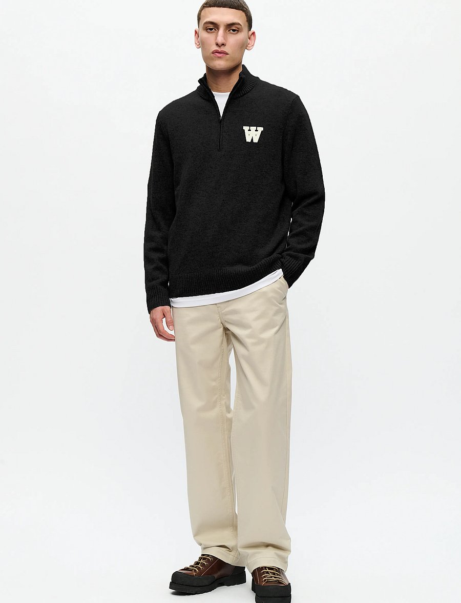 WOOD WOOD - WWTay half zipper 25081 - half zip jumpers - black beauty - 2