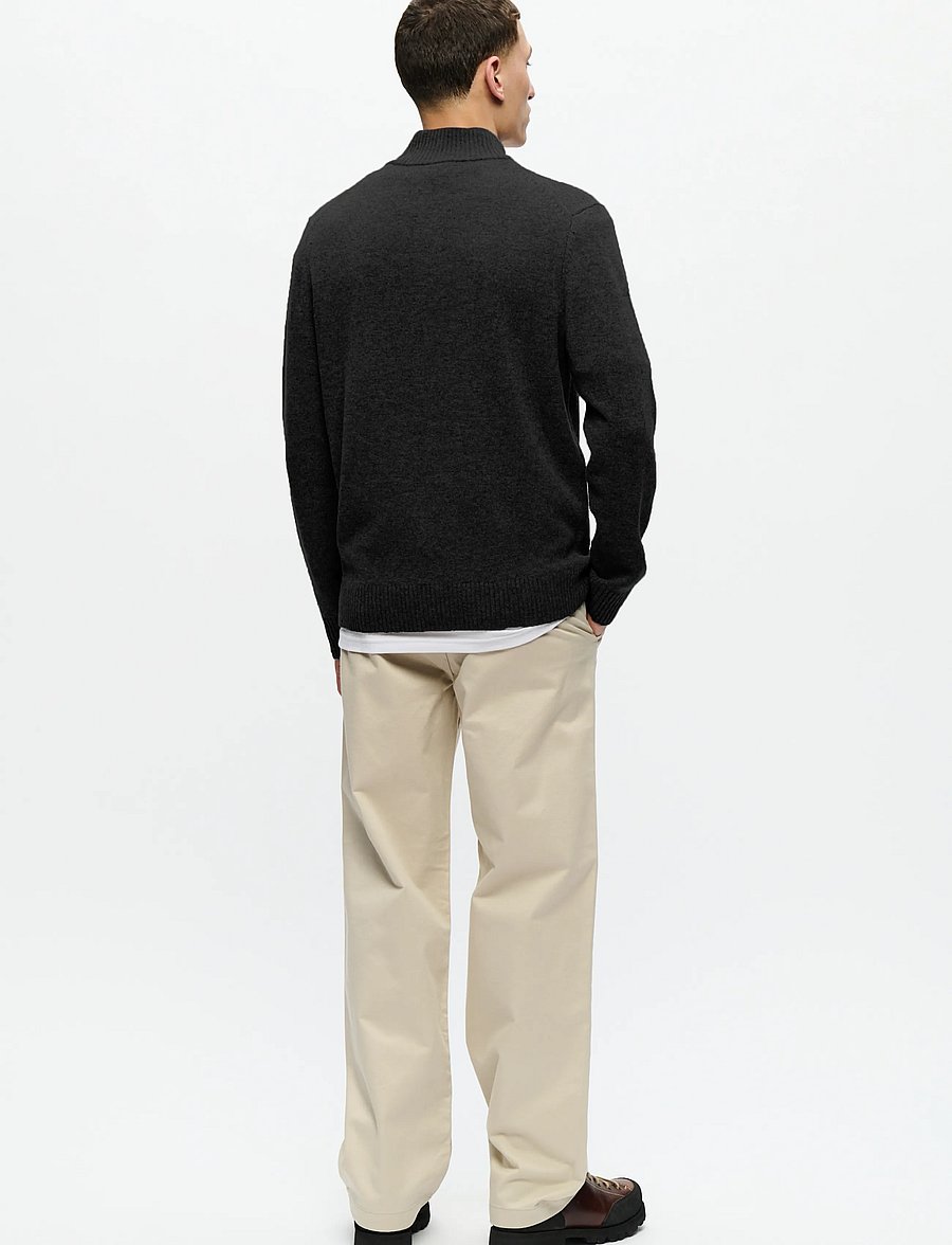 WOOD WOOD - WWTay half zipper 25081 - half zip jumpers - black beauty - 3