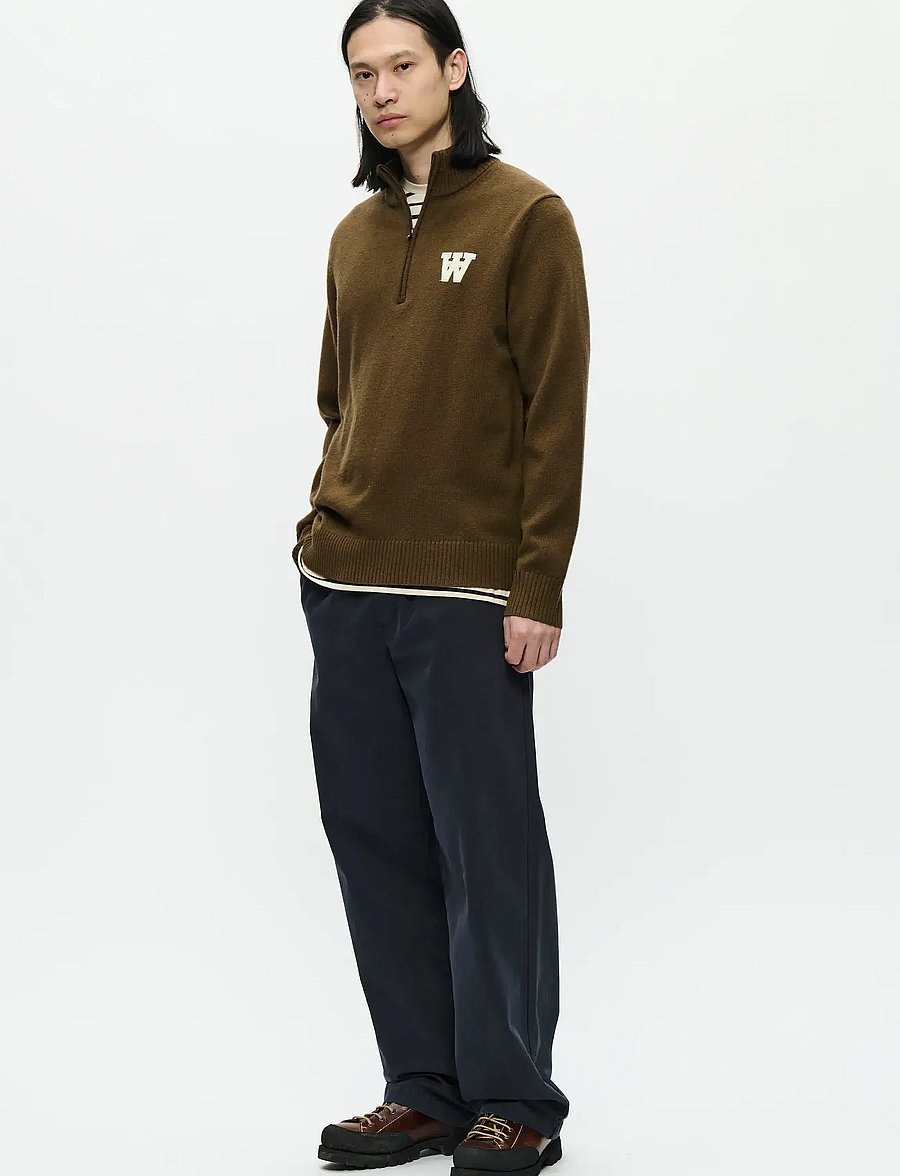 WOOD WOOD - WWTay half zipper 25081 - pullover mit halbem reißverschluss - desert palm - 2