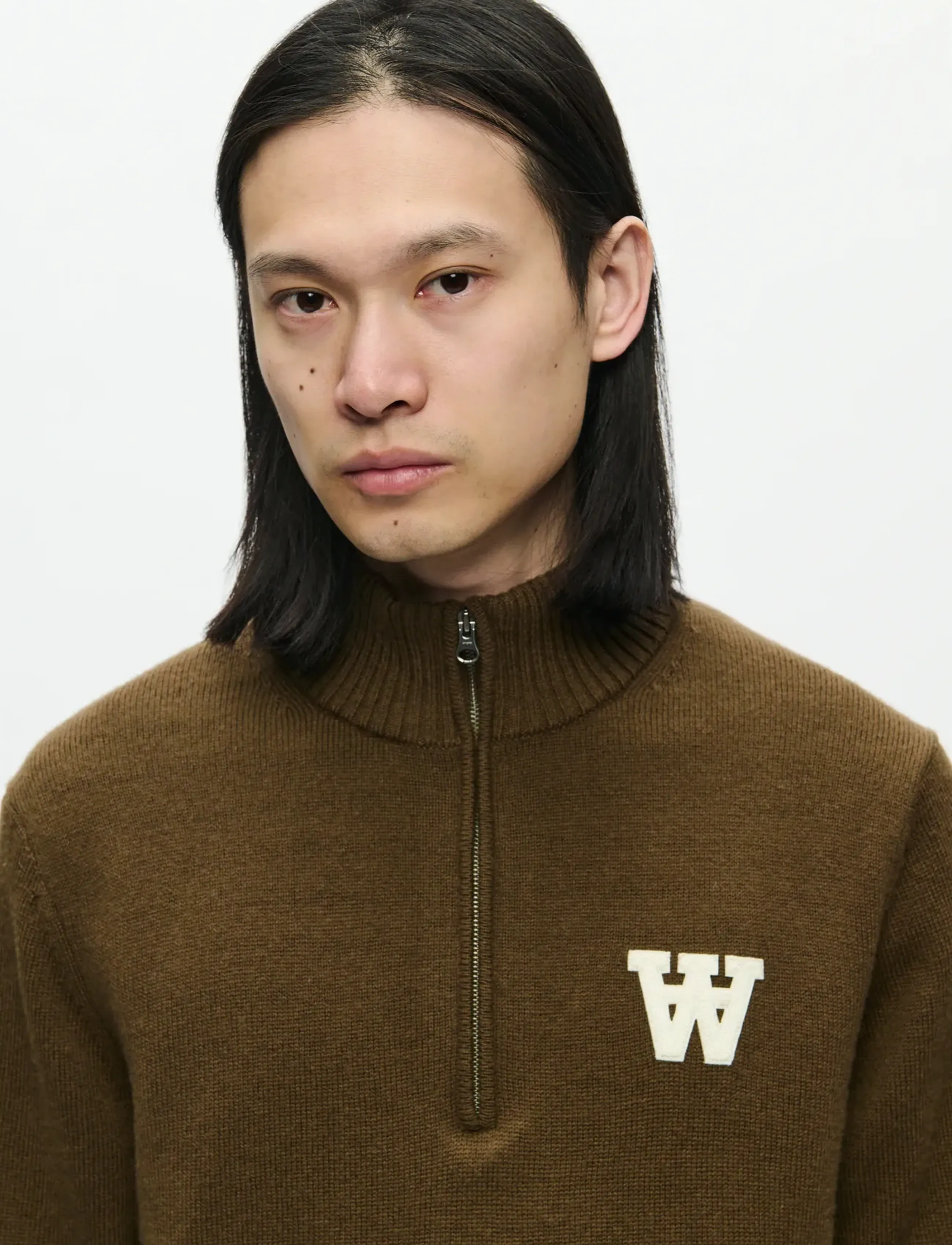 WOOD WOOD - WWTay half zipper 25081 - halfzip strik - desert palm - 4