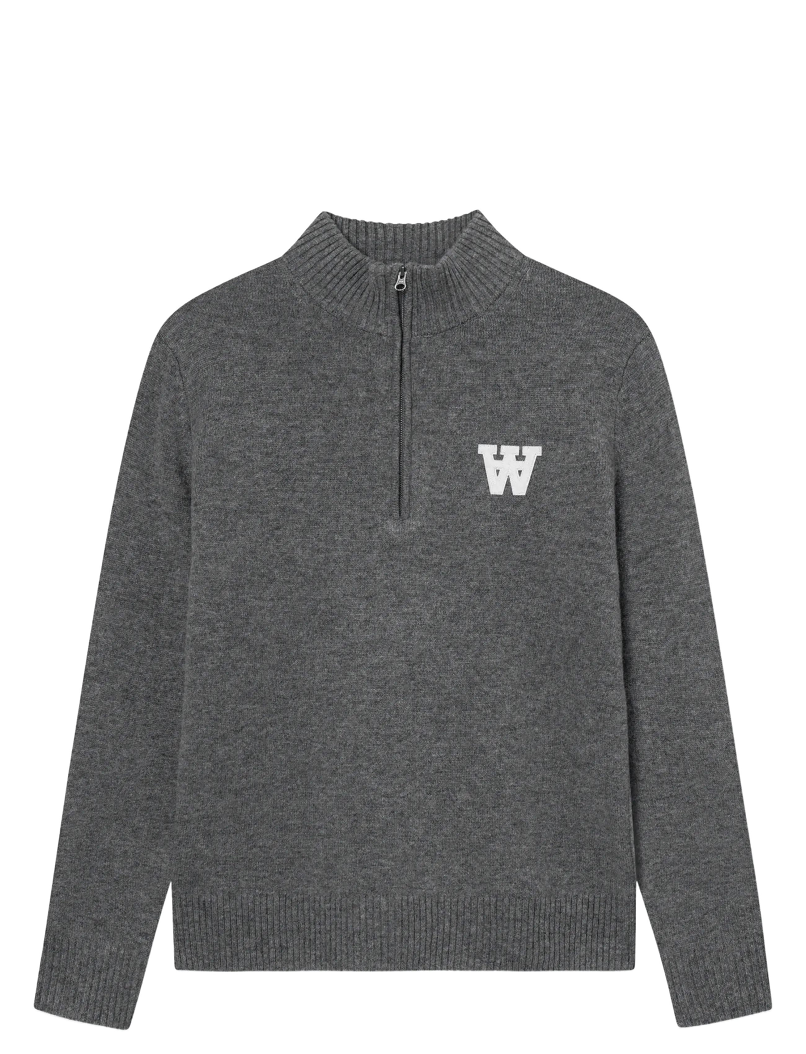 WOOD WOOD Wwtay Half Zipper 25081 Grau - M - Herren