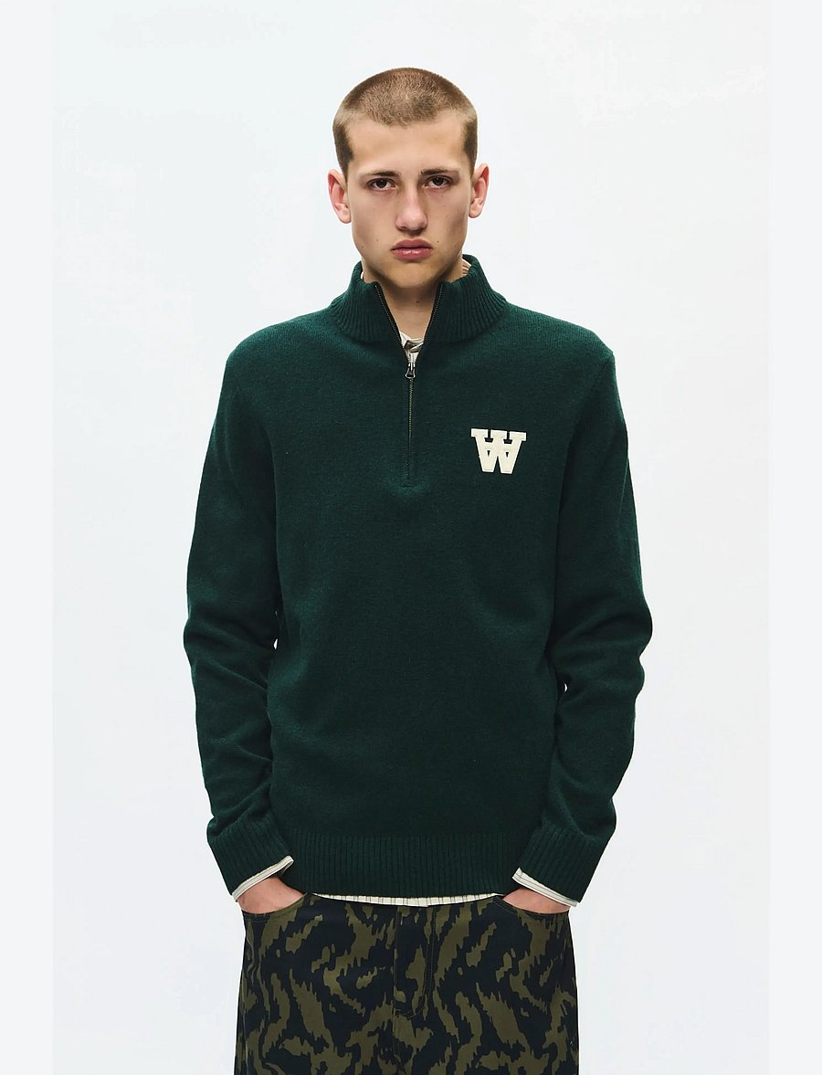 WOOD WOOD - WWTay half zipper 25081 - poolpika lukuga džemprid - ponderosa pine - 0