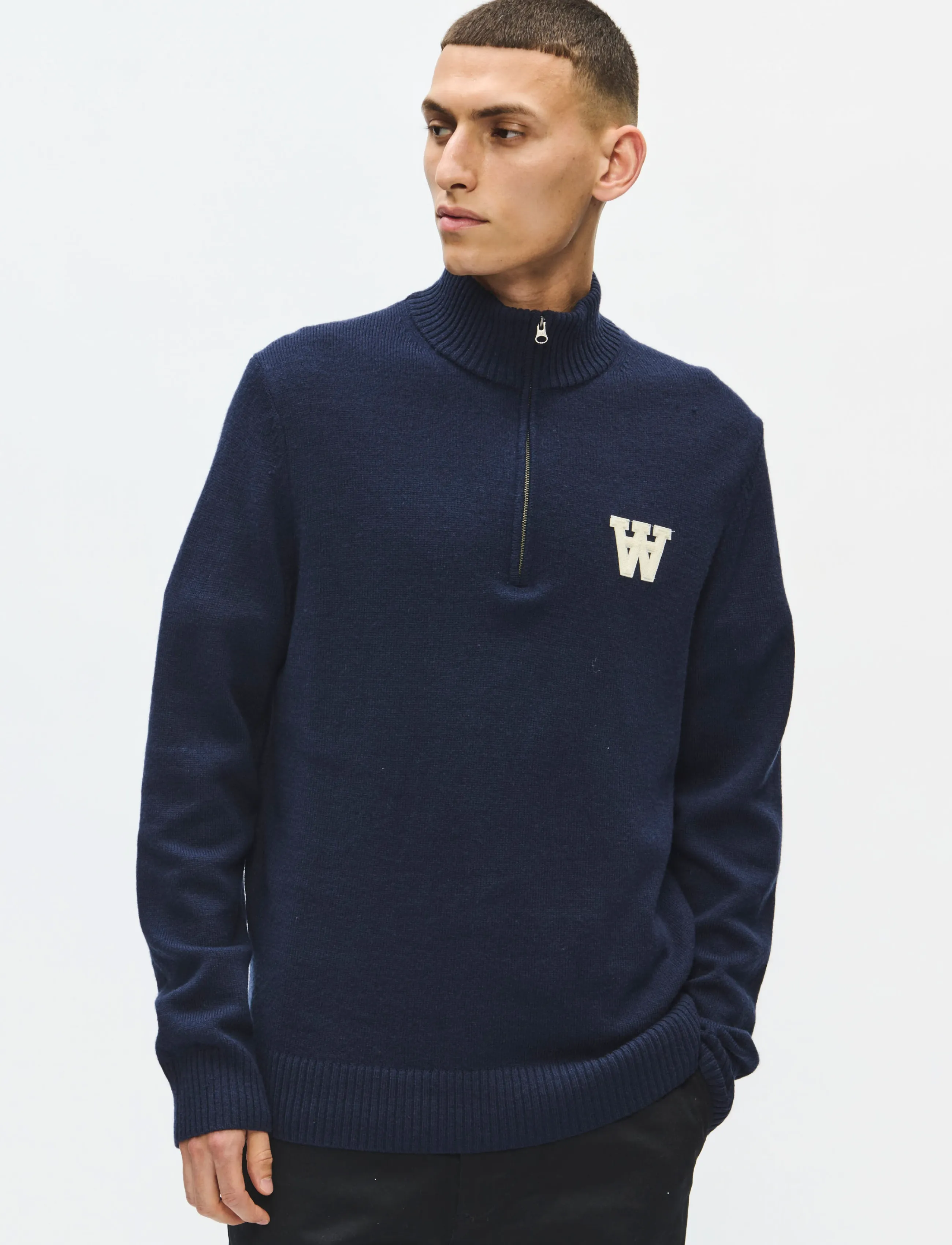 WOOD WOOD WWTay half zipper 25081 - Tøj - SALUTE / navy