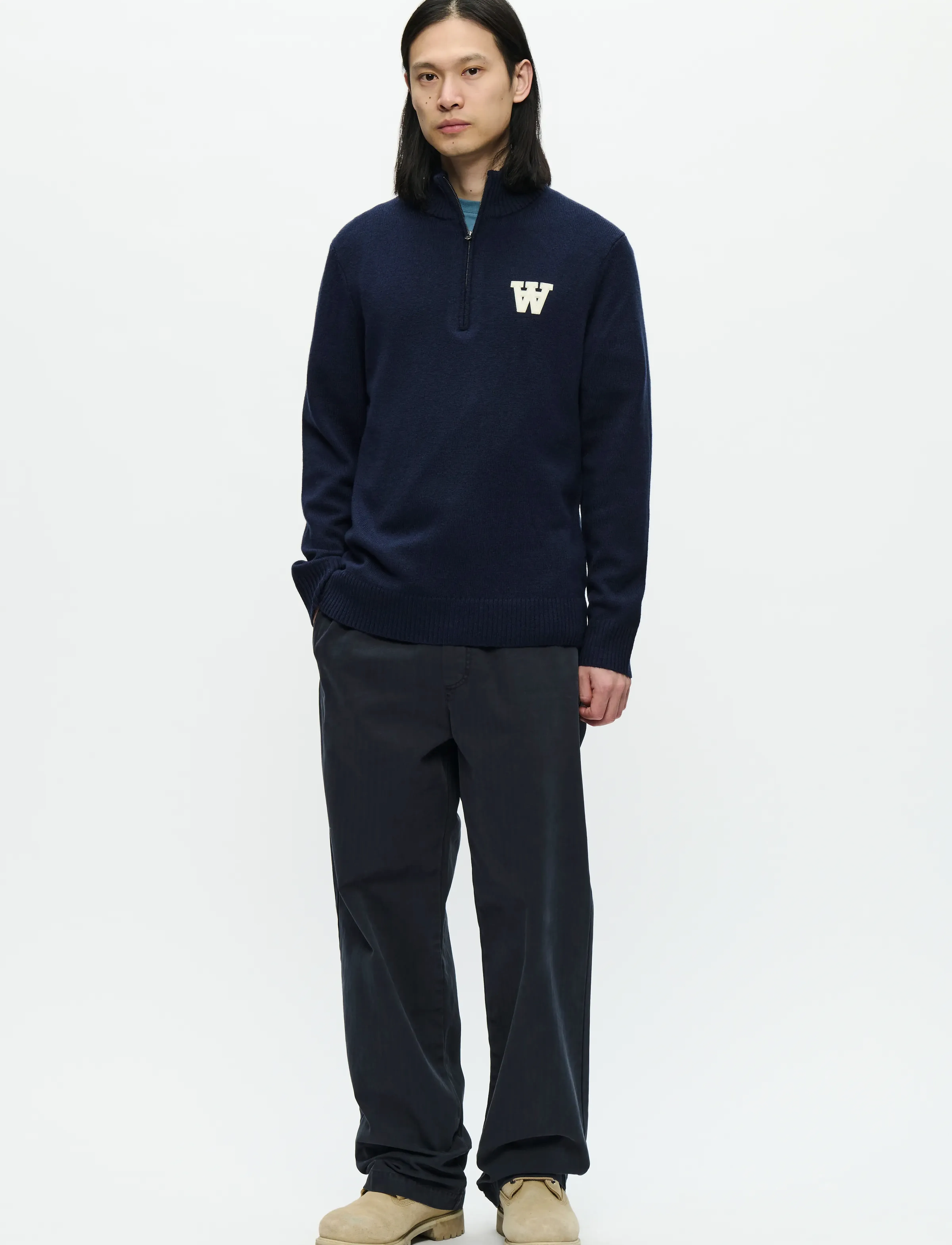WOOD WOOD - WWTay half zipper 25081 - halfzip strik - salute - 2
