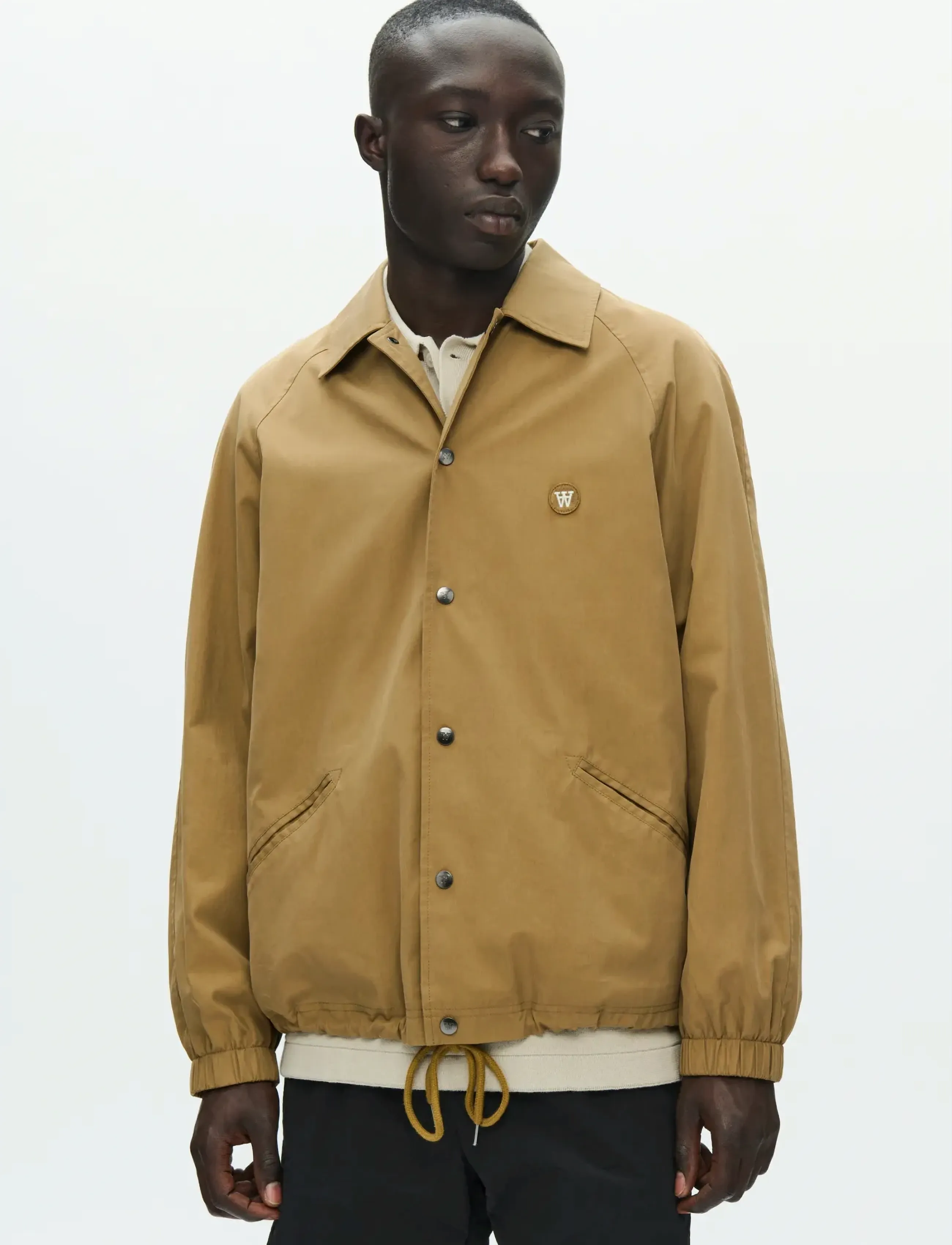 WOOD WOOD Wwsigurt Jacket 25369, Mænd, Coach Jakke, Beige, Str: XXL