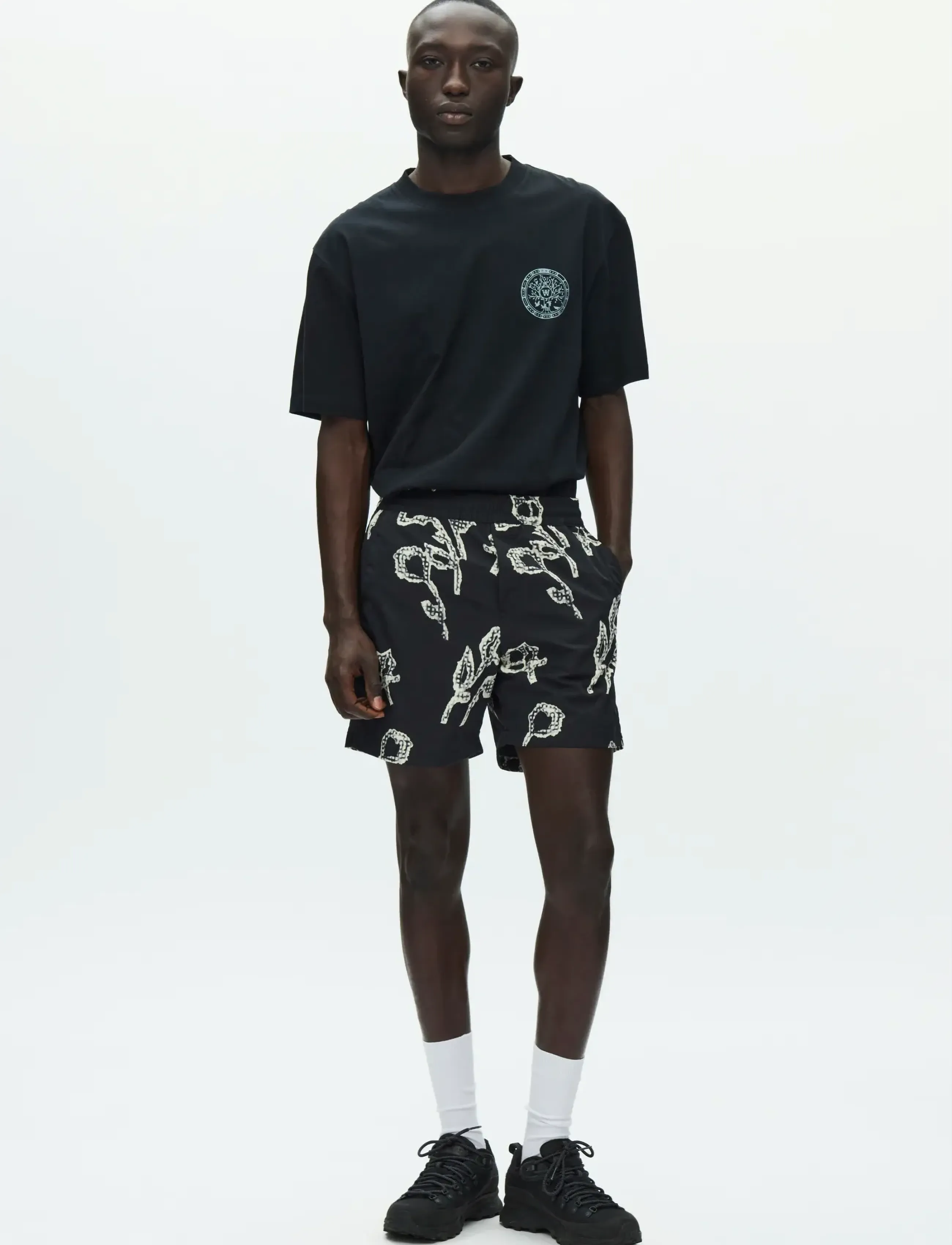 WOOD WOOD - WWDub swim trunks AOP 25347 - maudymosi šortai - white rose - 3