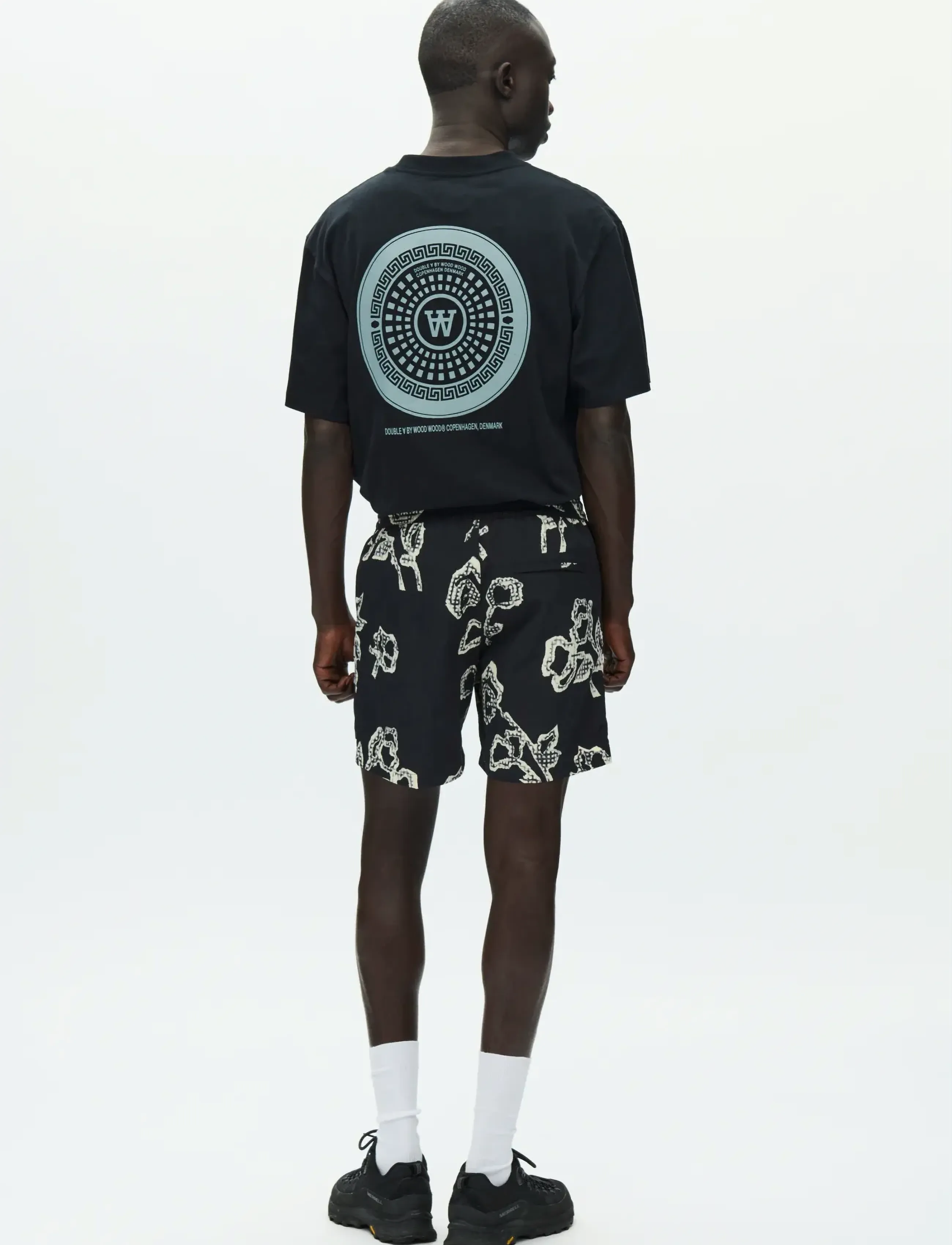 WOOD WOOD - WWDub swim trunks AOP 25347 - maudymosi šortai - white rose - 4