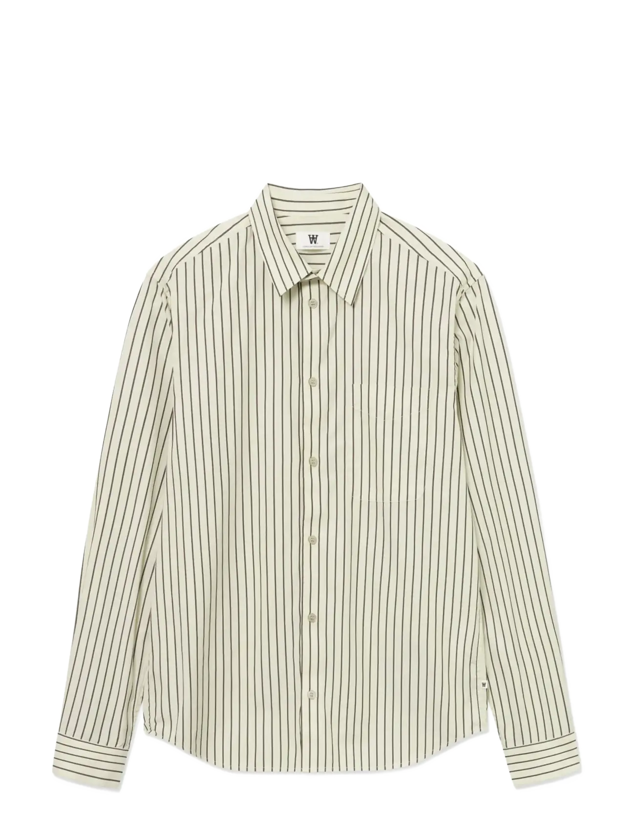 WOOD WOOD WWAdrian shirt 25115 - Skjorter - DESERT PALM STRIPE / cream