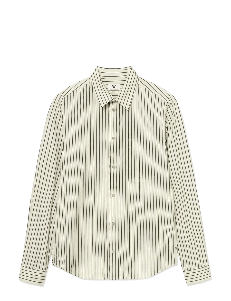 WOOD WOOD - WWAdrian shirt 25115 - randiga skjortor - desert palm stripe - 1