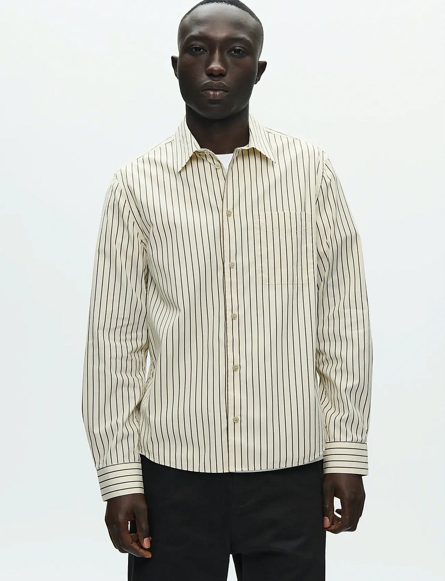 WOOD WOOD - WWAdrian shirt 25115 - randiga skjortor - desert palm stripe - 0