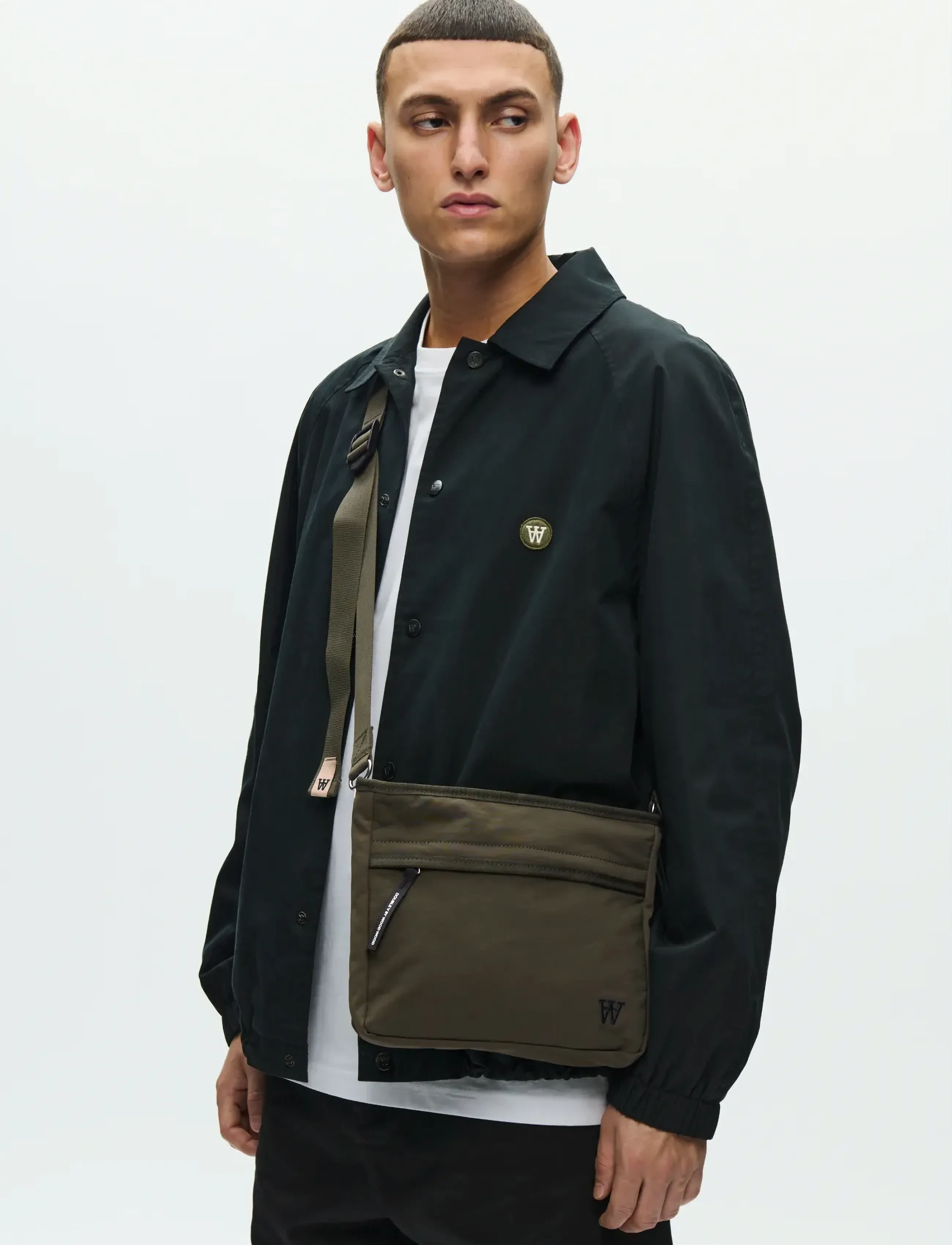 WOOD Wwflorian Side Bag 25346, One Size, Bags, Khakigrün - Shoulder Männerswear