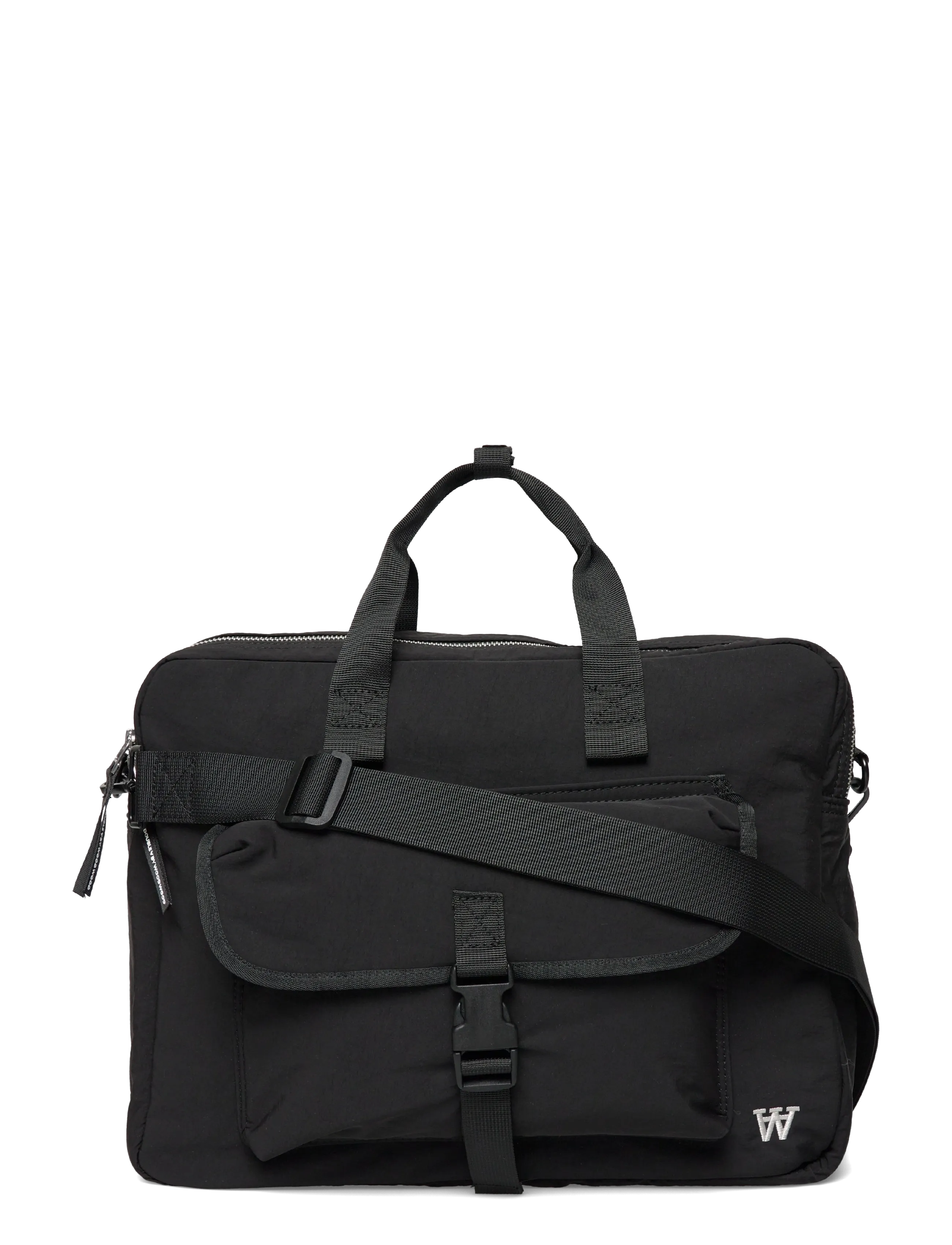 WOOD WOOD WWWolfgang briefcase 25346 - Väskor - BLACK / black