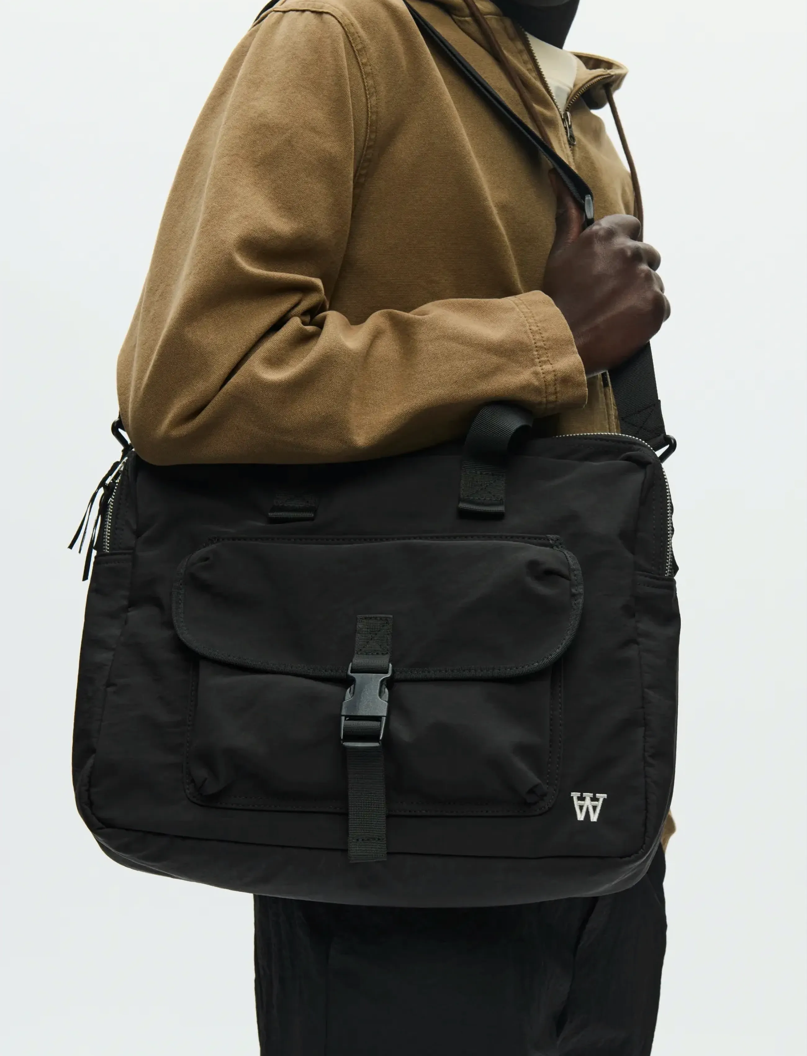 WOOD WOOD WWWolfgang briefcase 25346 - Gürteltaschen - BLACK / black