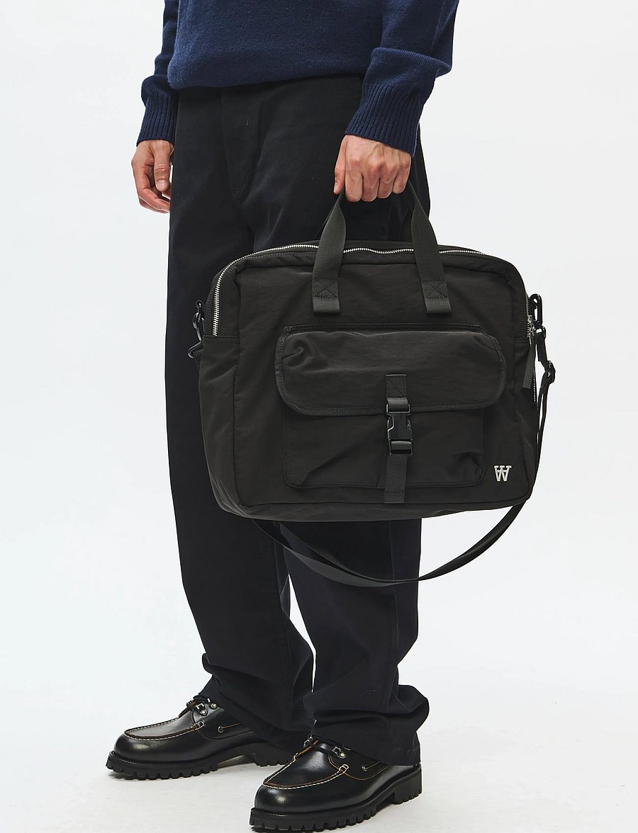 WOOD WOOD - WWWolfgang briefcase 25346 - nach stil kaufen - black - 0