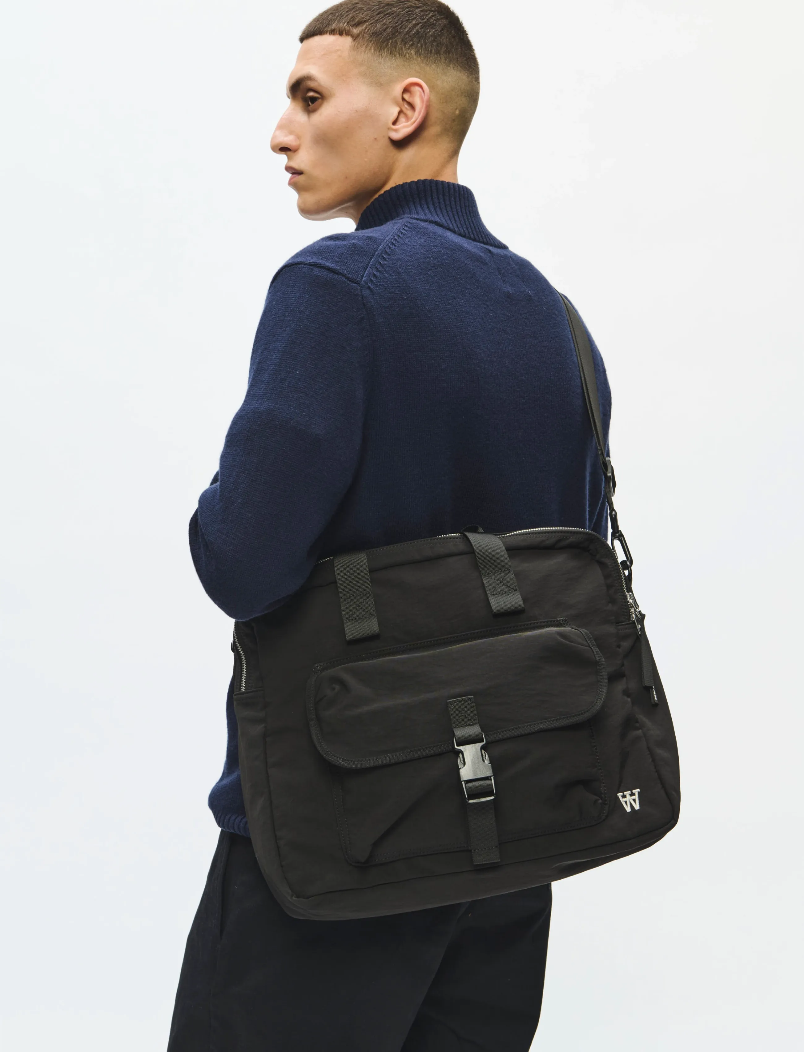 WOOD WOOD - WWWolfgang briefcase 25346 - crossbody bags - black - 4