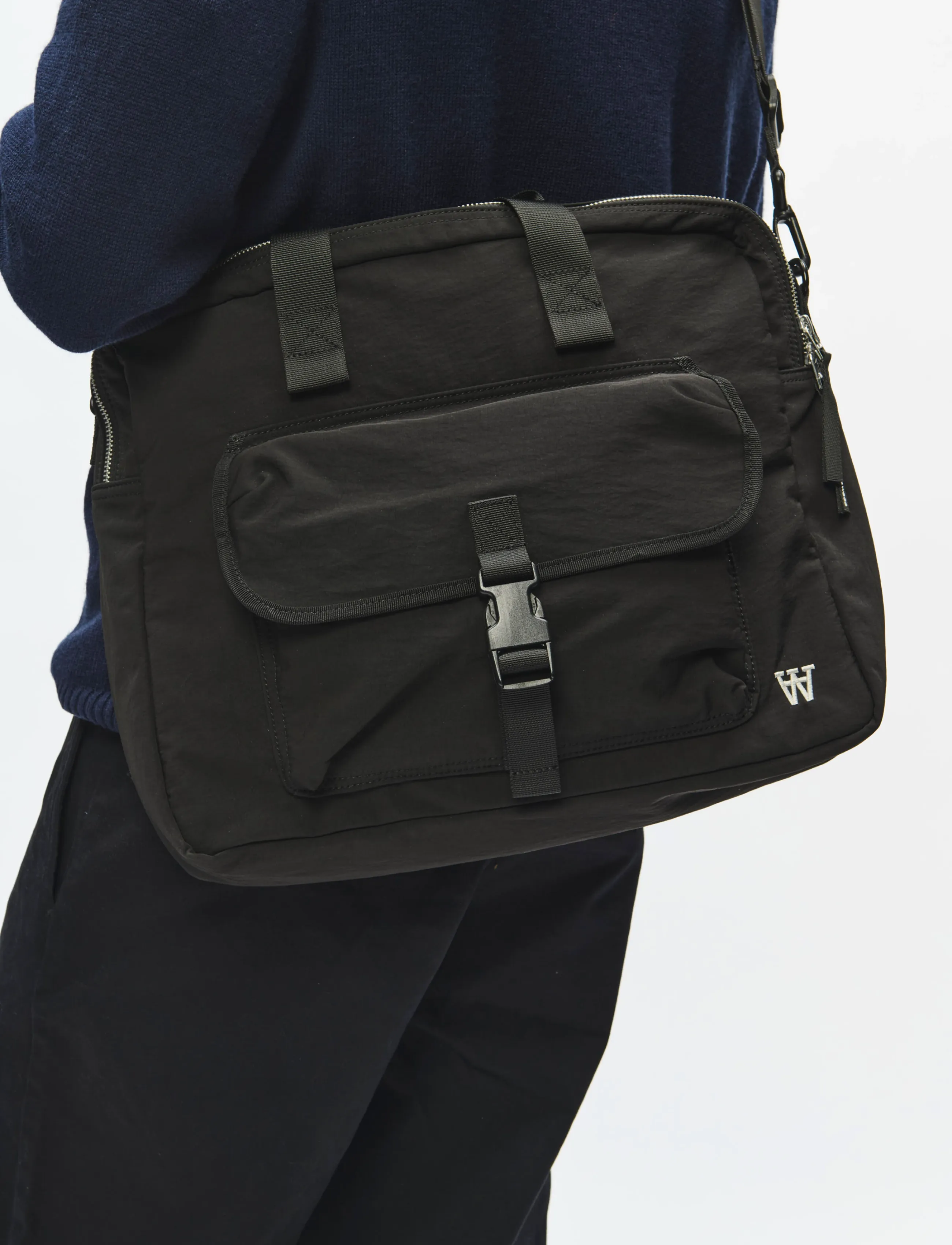 WOOD WOOD - WWWolfgang briefcase 25346 - crossbody bags - black - 5