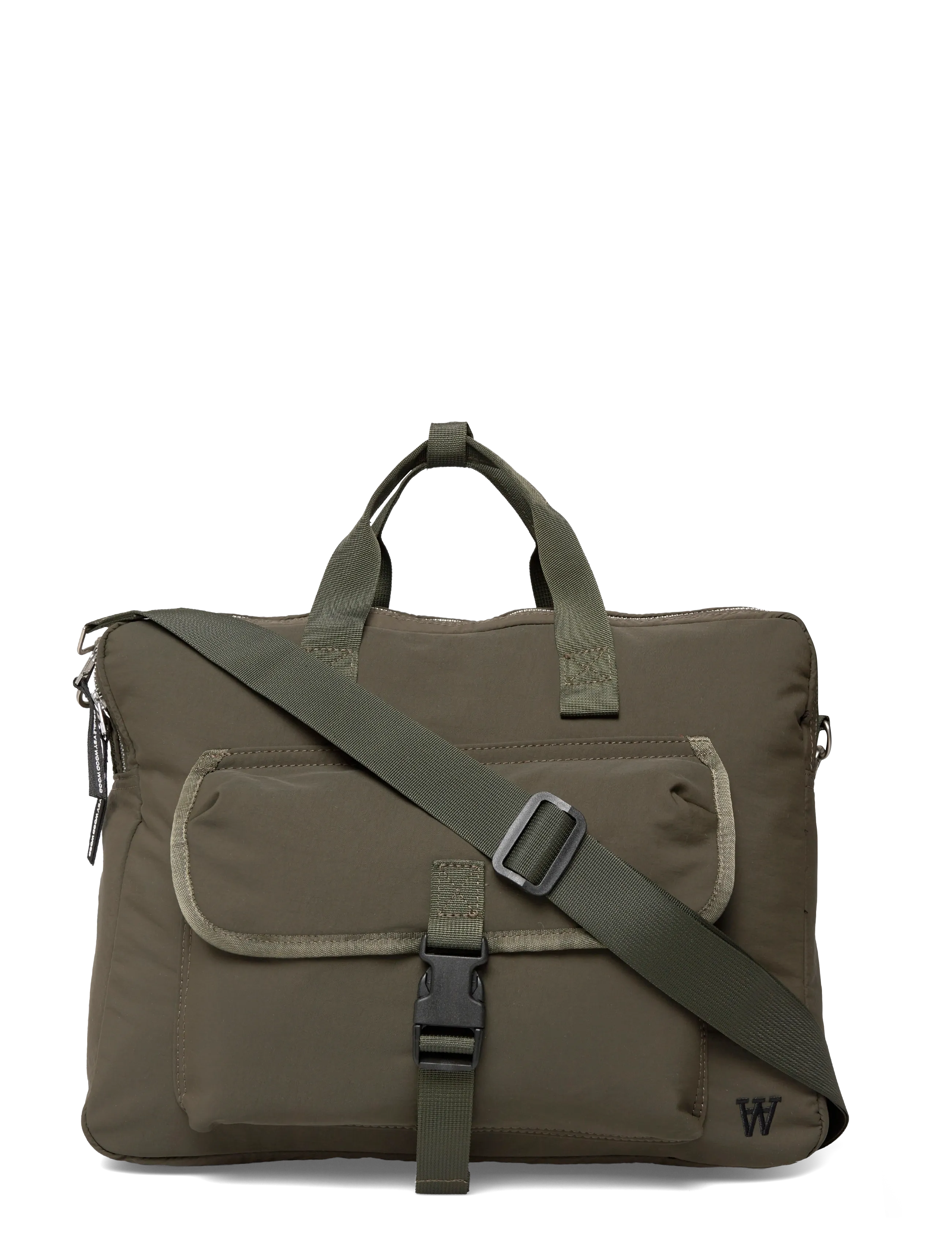 WOOD WOOD WWWolfgang briefcase 25346 - Bags - GRAPE LEAF / khaki/green