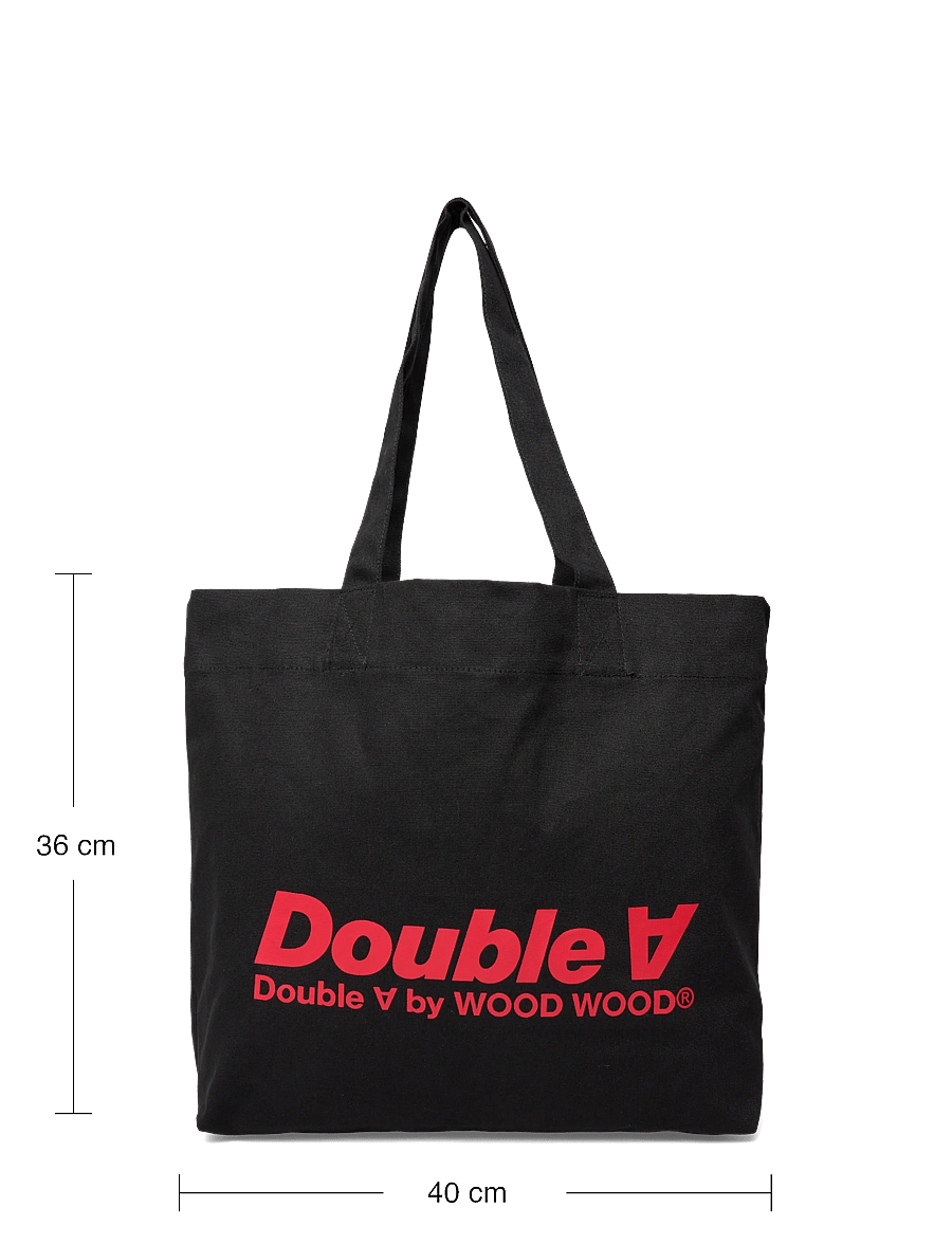 WOOD WOOD - WWConner italic tote bag 25306 - shoppa efter stil - black - 4