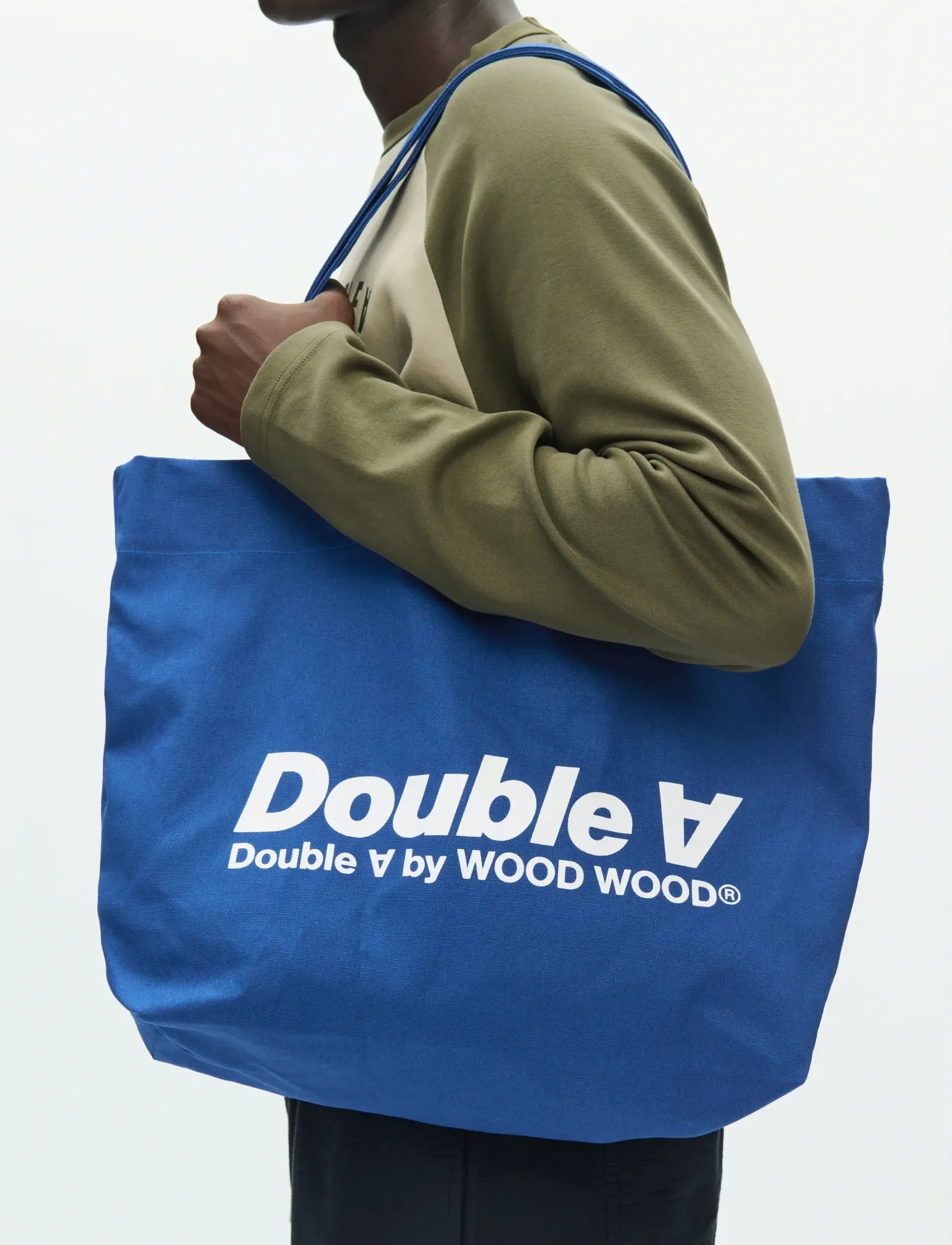 WOOD WOOD Wwconner Italic Tote Bag 25306, One Size, Blue, Tasker > Shoppere, Herre