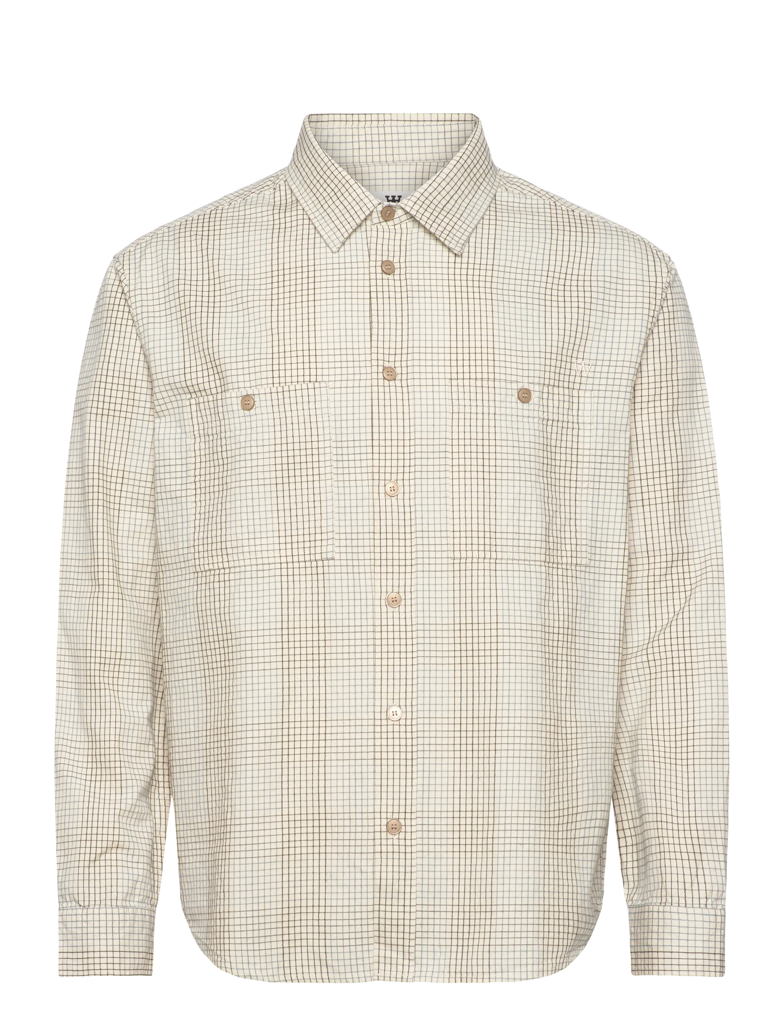 WOOD WOOD WWCooper shirt 25336 - Streetwear - SLATE CHECK / brown