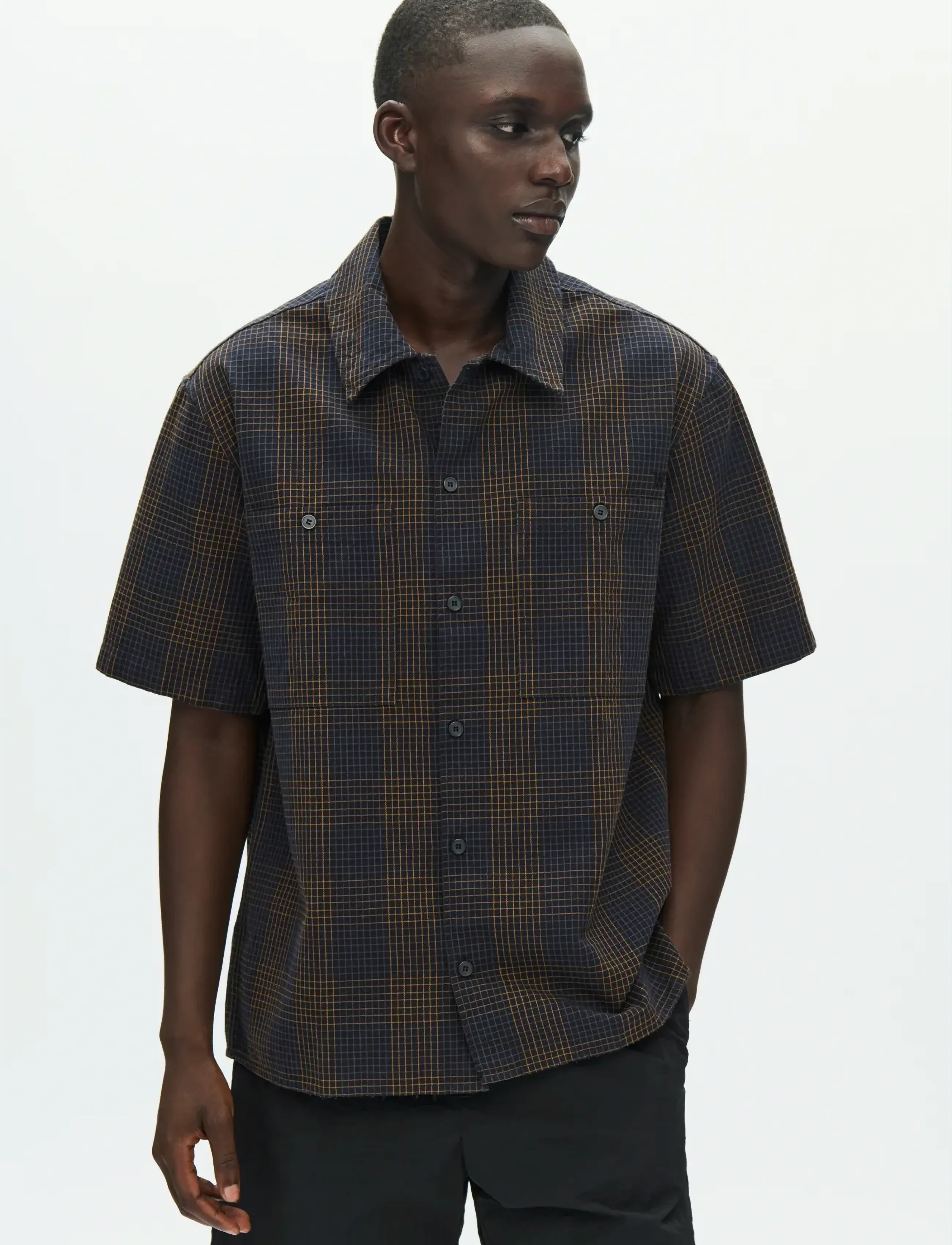 WOOD WOOD WWCooper SS shirt 25336 - Rutiga skjortor - ERMINE CHECK / brown