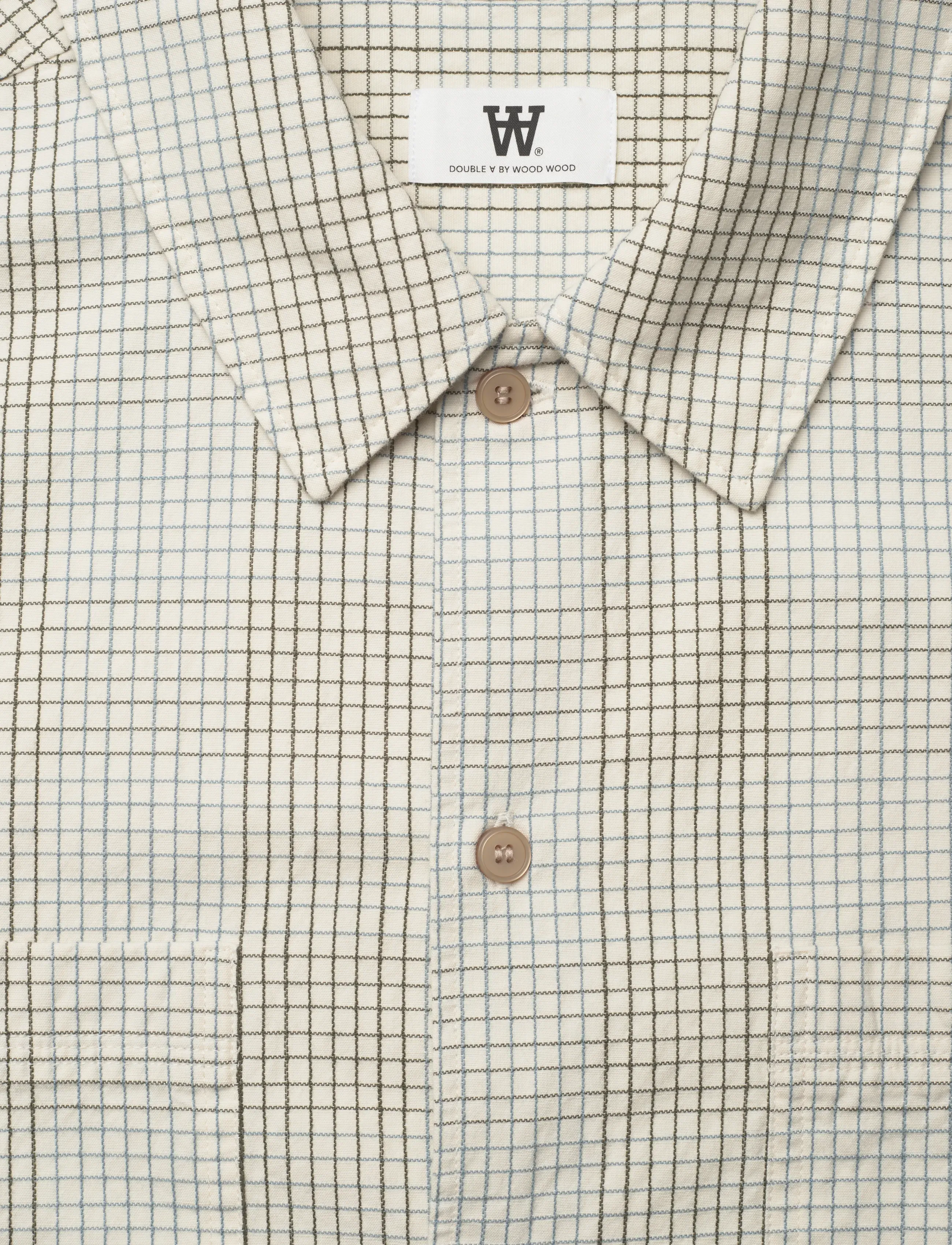 WOOD WOOD - WWCooper SS shirt 25336 - checkered shirts - slate check - 2