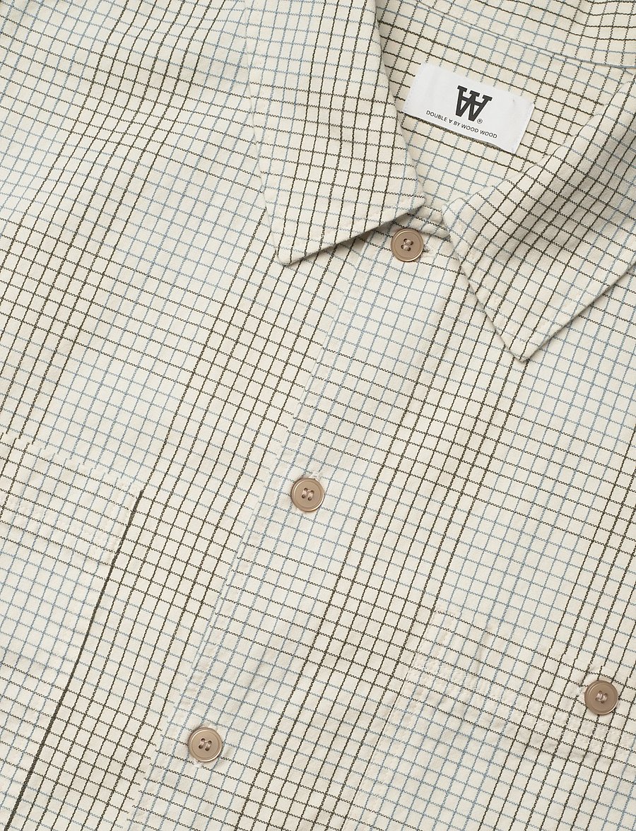 WOOD WOOD - WWCooper SS shirt 25336 - ternede skjorter - slate check - 3