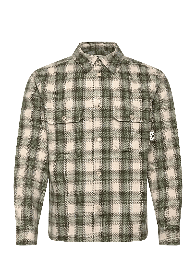 WOOD WOOD - WWClay overshirt 25339 - flannel shirts - grape leaf check - 0