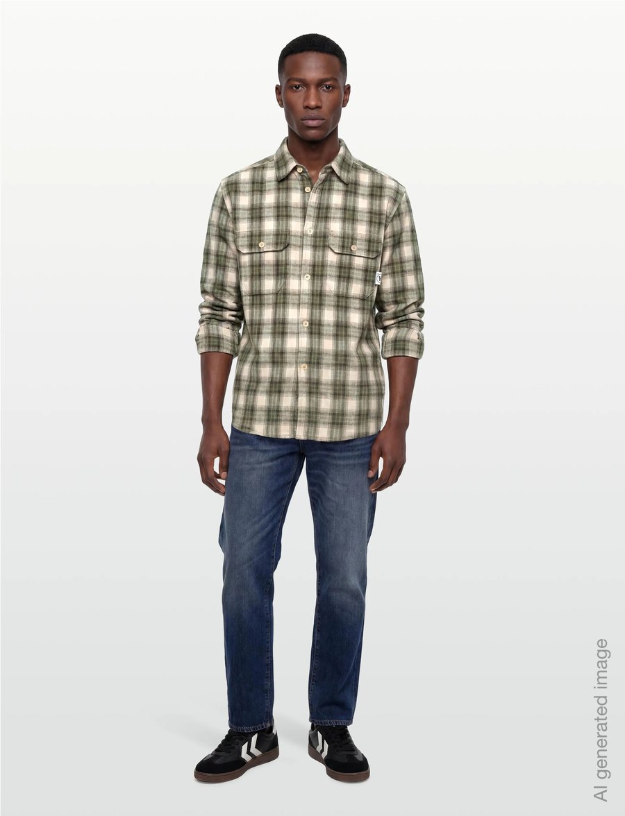 WOOD WOOD - WWClay overshirt 25339 - flannel shirts - grape leaf check - 0