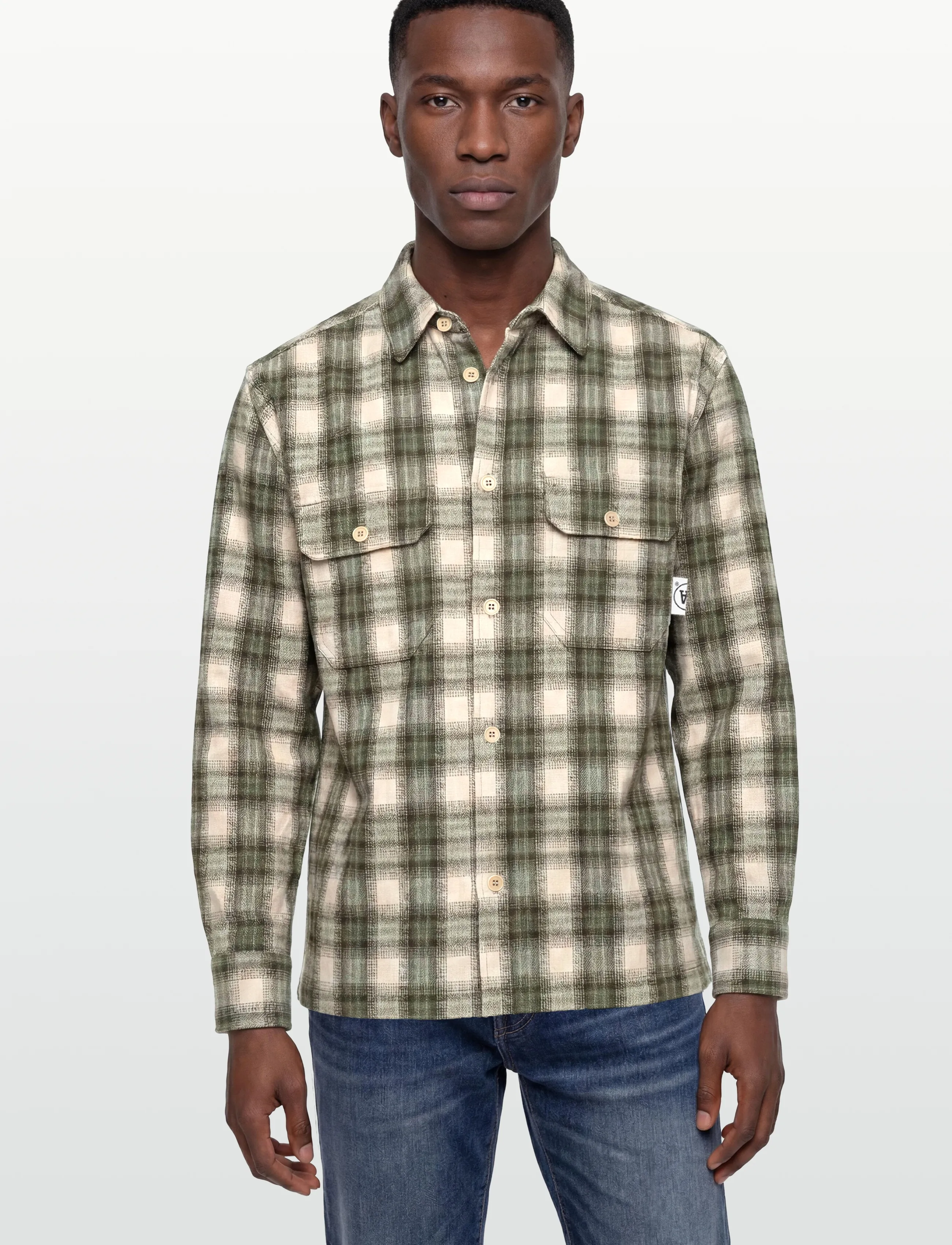 WOOD WOOD - WWClay overshirt 25339 - flanell-hemden - grape leaf check - 3