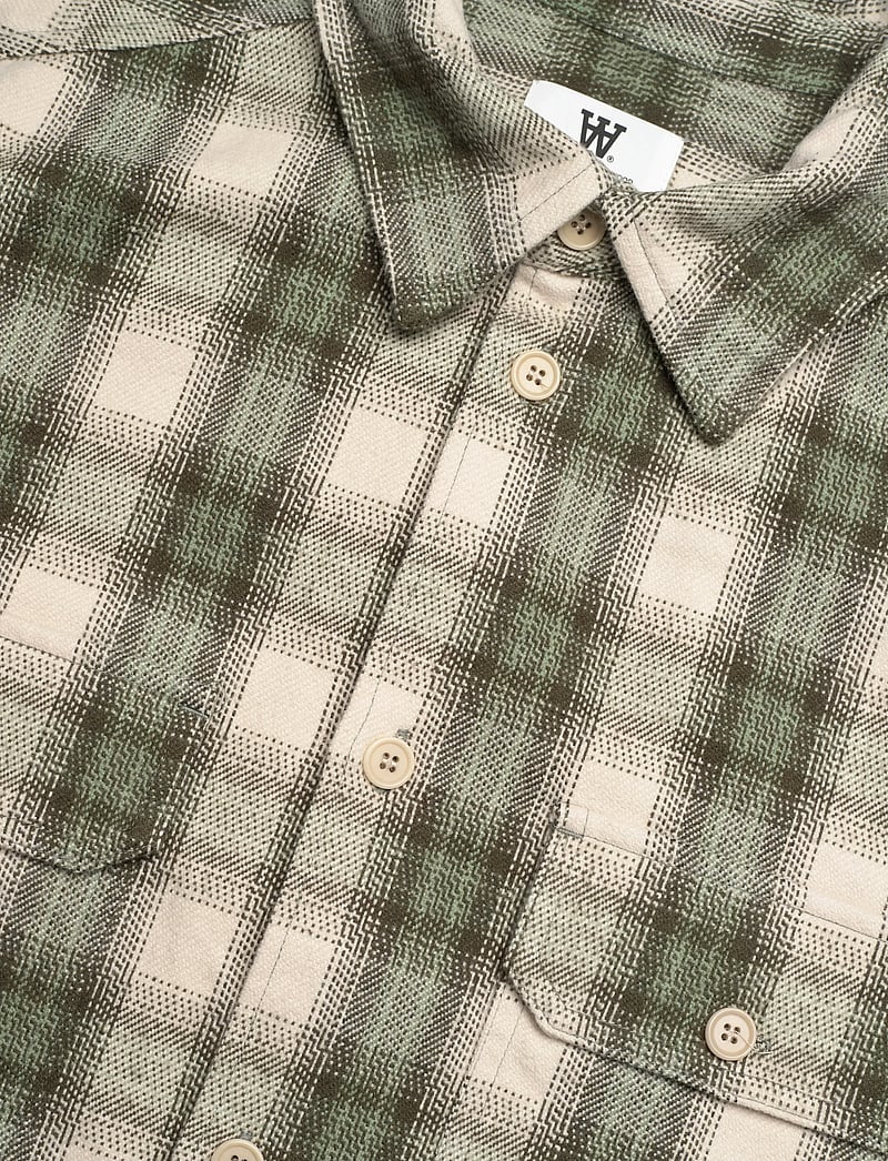 WOOD WOOD - WWClay overshirt 25339 - flannel shirts - grape leaf check - 3