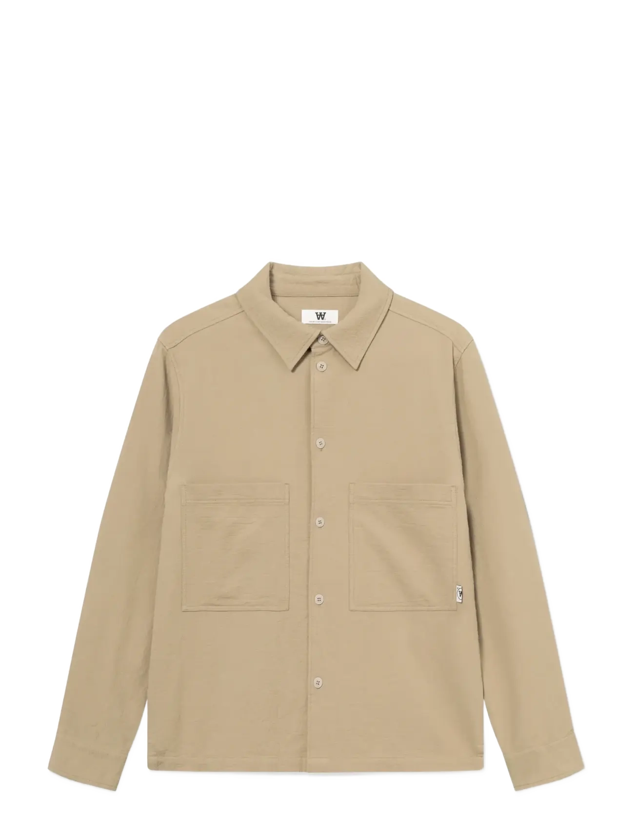 WOOD WOOD Wwclay X Overshirt 25340, L, Beige, Overdele > Overtrøjer, Herre
