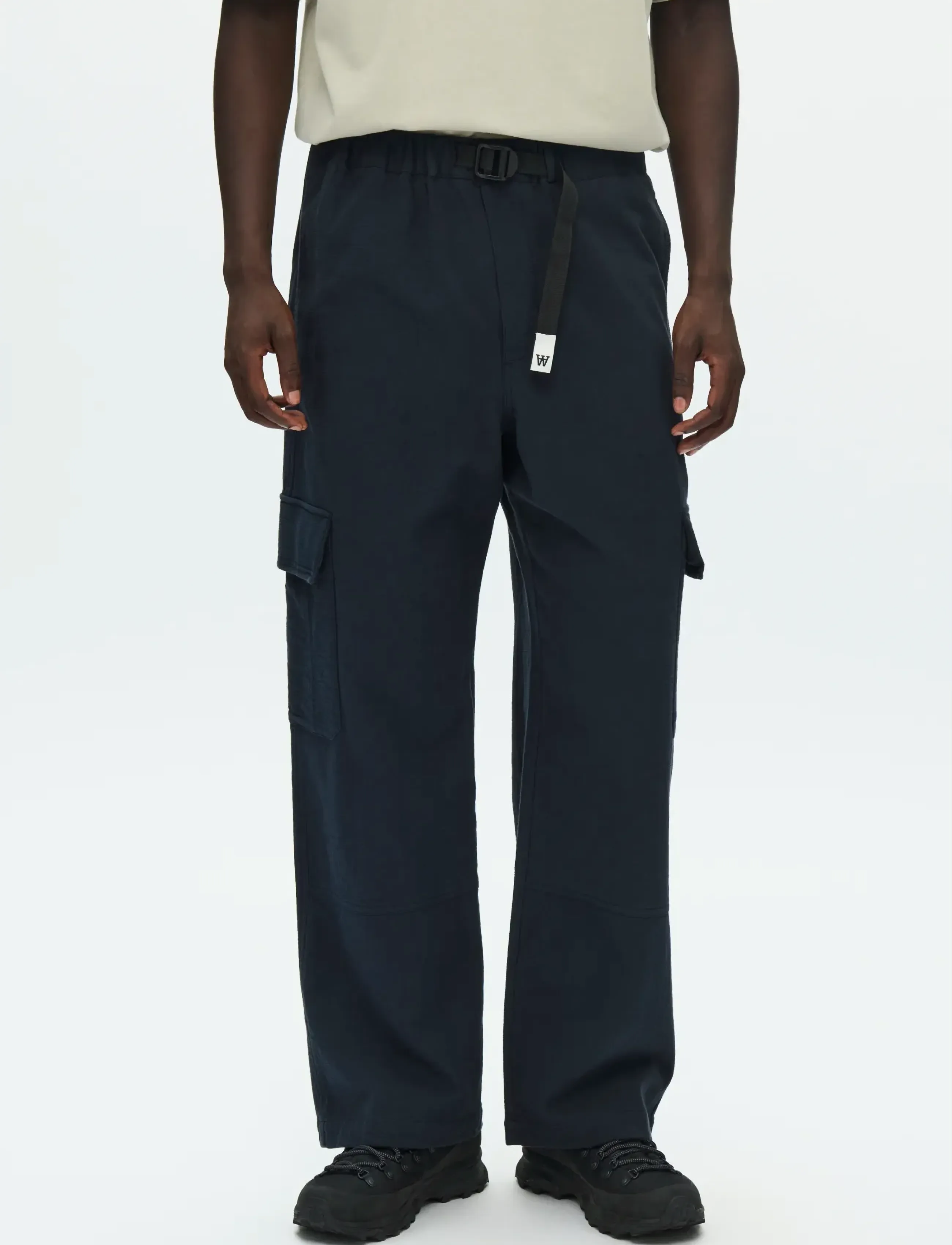 WOOD WOOD Wwrobert Cargo X Trouser 25340, Mænd, Cargo Bukser, Navy, Str: S