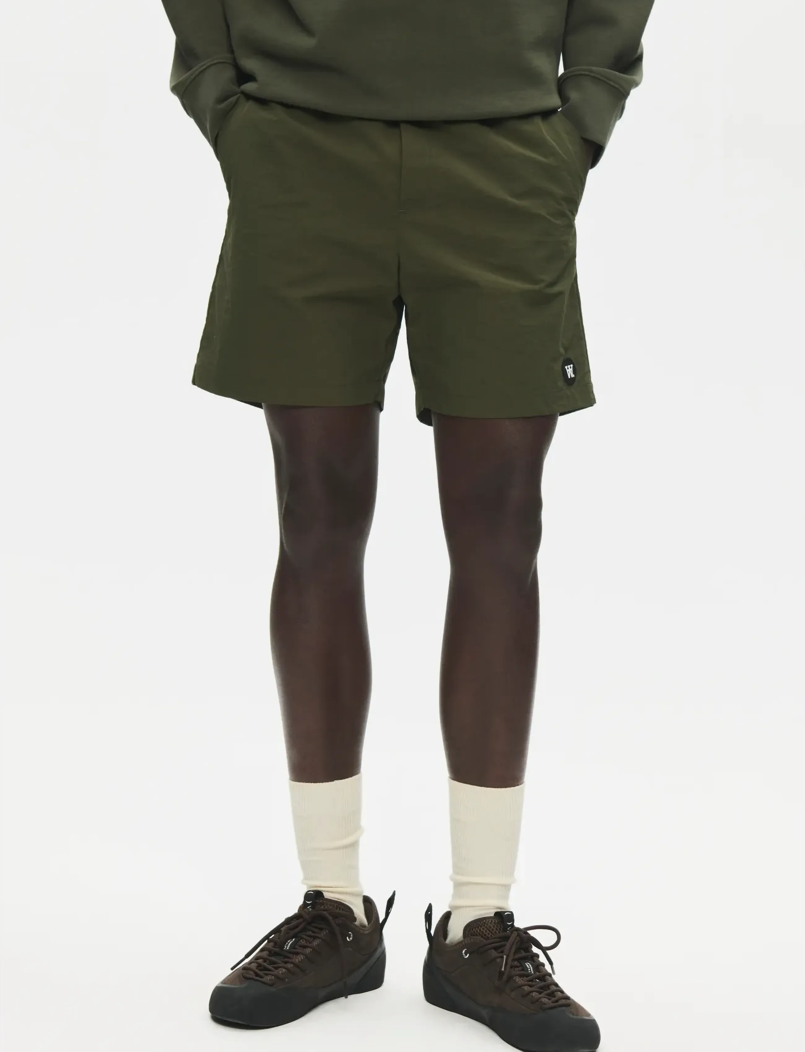 WOOD Wwdub Swim Trunks 25347, S, Sport Bademode, Khakigrün - Shorts, Männerswear