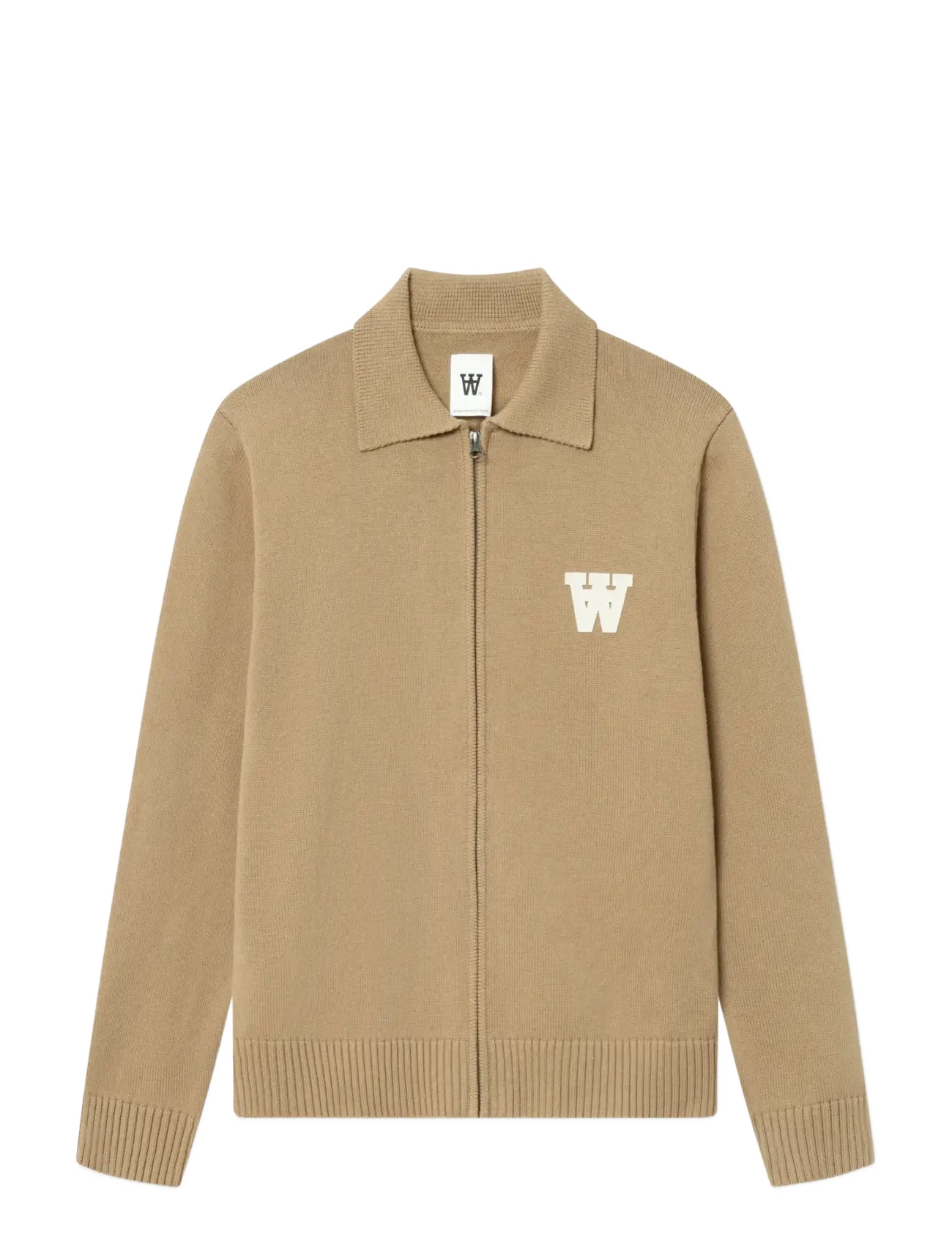 WOOD WOOD Wwtay Zipper Cardigan 25163 Beige - XXL - Herren