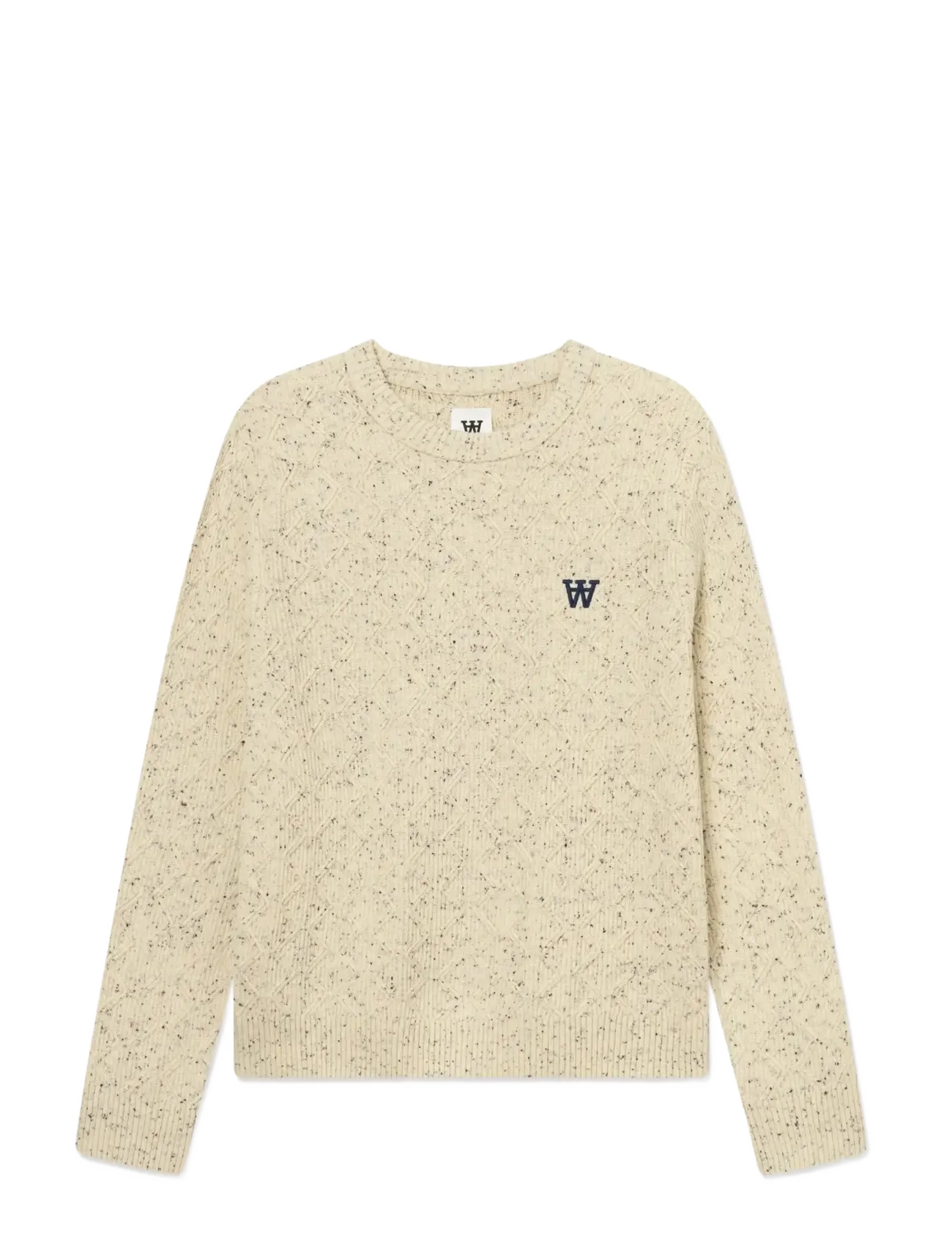 WOOD WOOD WWLamin crew neck 25373 - Trøjer - MOONSTRUCK / cream