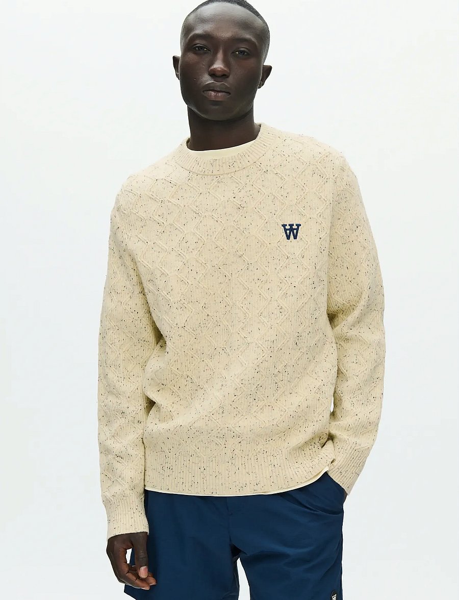 WOOD WOOD - WWLamin crew neck 25373 - Ümara kaelusega - moonstruck - 0