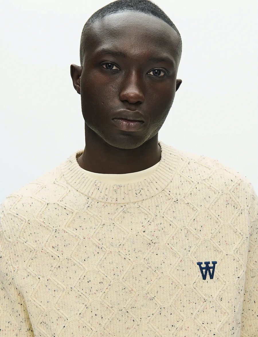 WOOD WOOD - WWLamin crew neck 25373 - Ümara kaelusega - moonstruck - 2