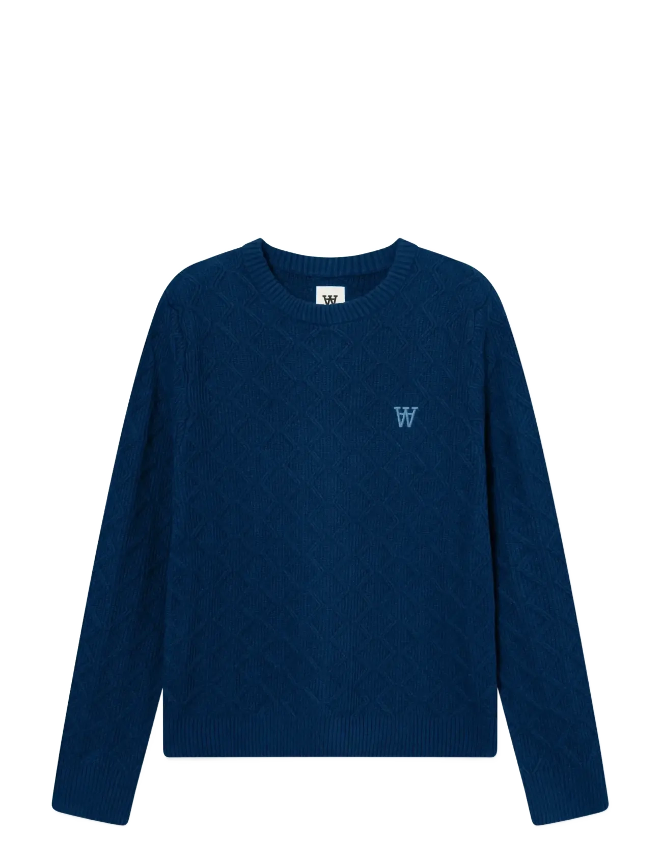 WOOD WOOD WWLamin crew neck 25373 - Knitwear - NAVY PEONY / navy
