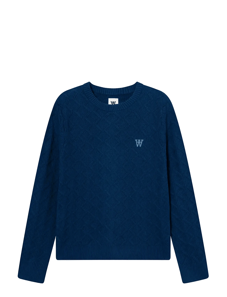 WOOD WOOD - WWLamin crew neck 25373 - round necks - navy peony - 1